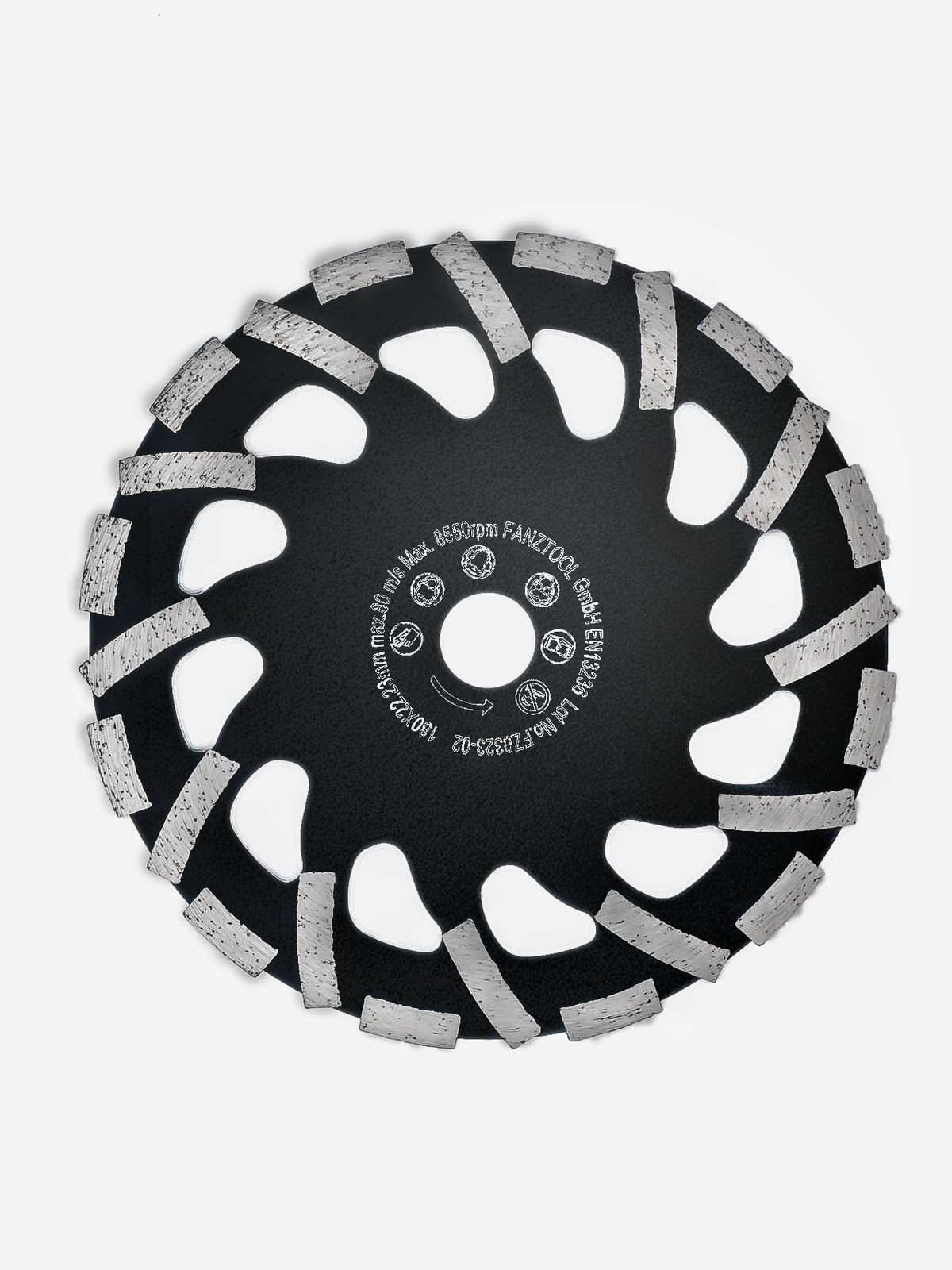 7″ Diamond Grinding Wheels for Concrete or Masonry, 24 Turbo Segments, Angle