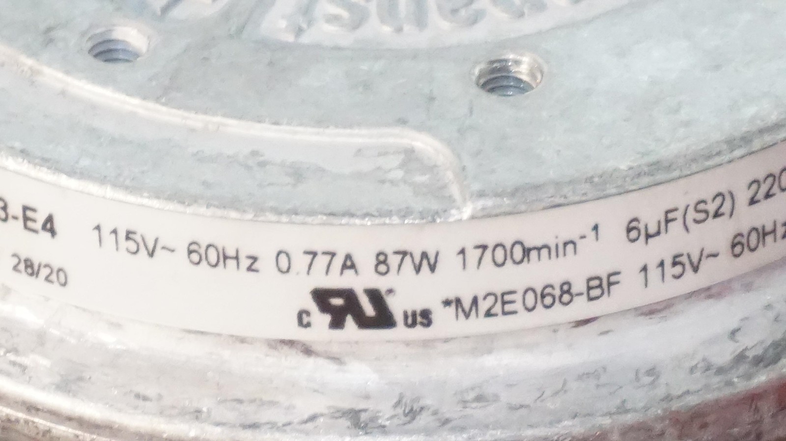 EBMPAPST R2E220-AA43-E4 115VAC MOTORIZED IMPELLER FAN||0.77A/87W||220X63MM||#1