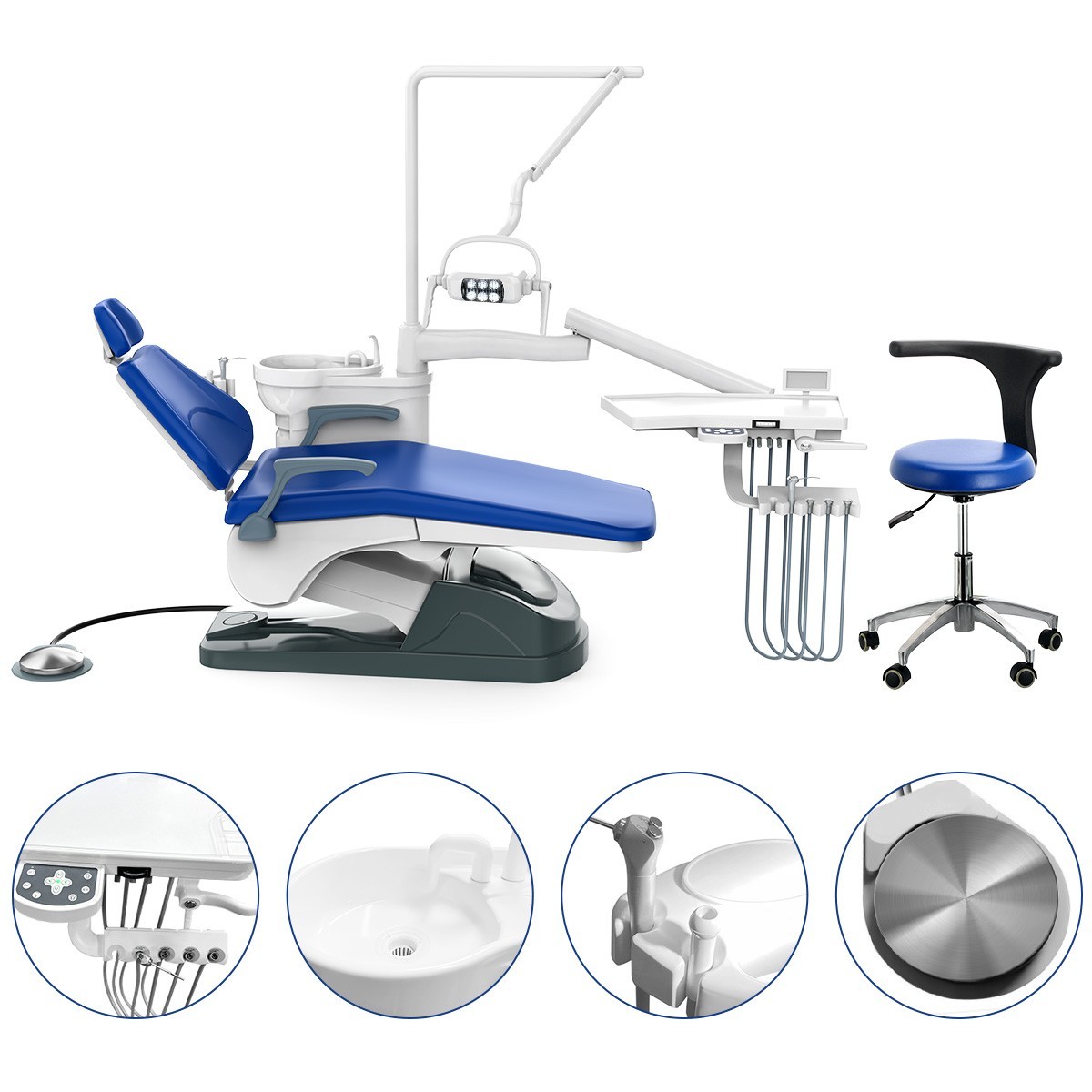 Dental Unit Surgery Chair Computer Controlled DC Motor&Stool TJ2688-A1 110V