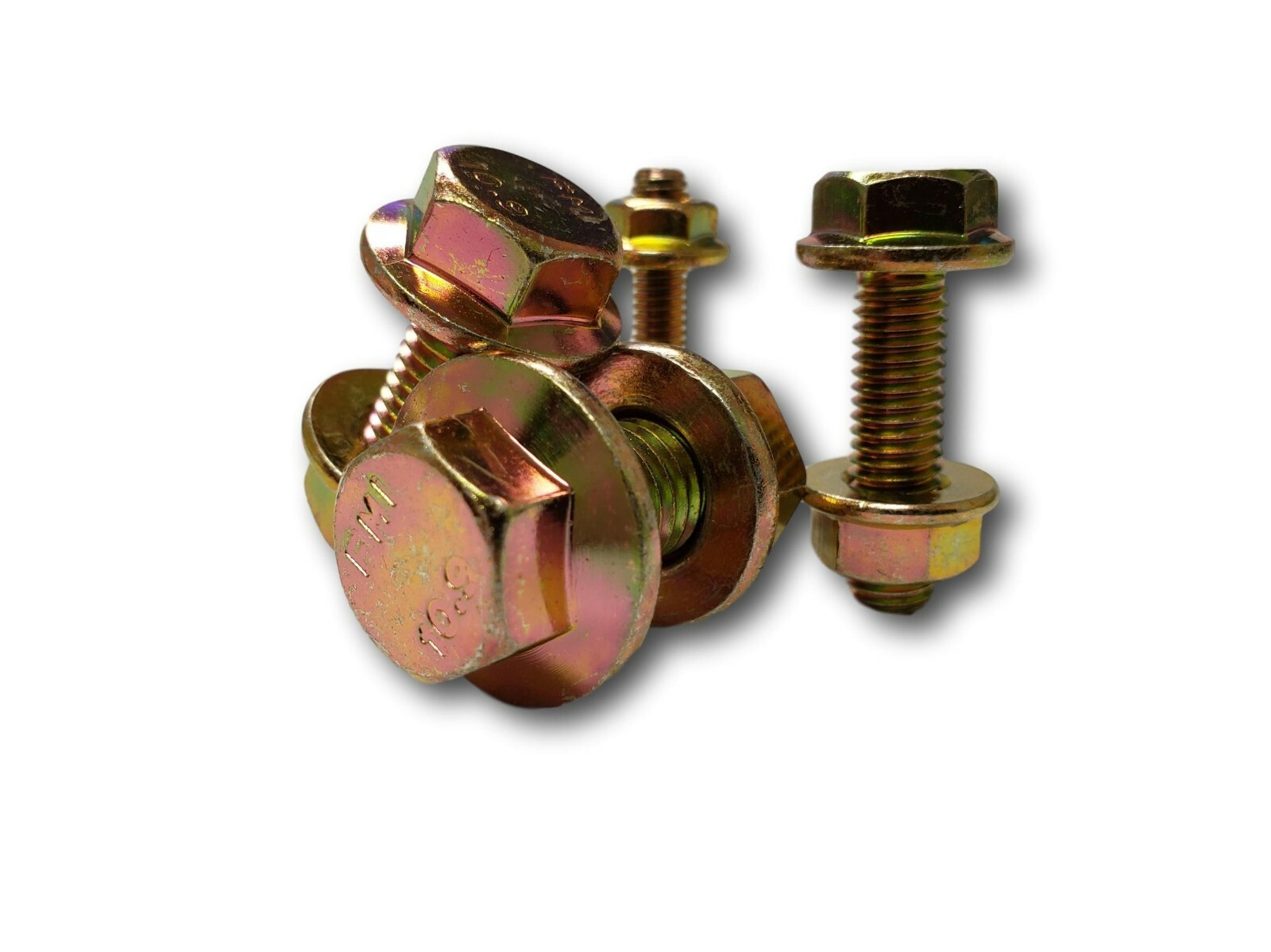 Grade 10.9 Metric Flange Bolt & Flange Nut Yellow Assortment Kit – 428 Pieces!