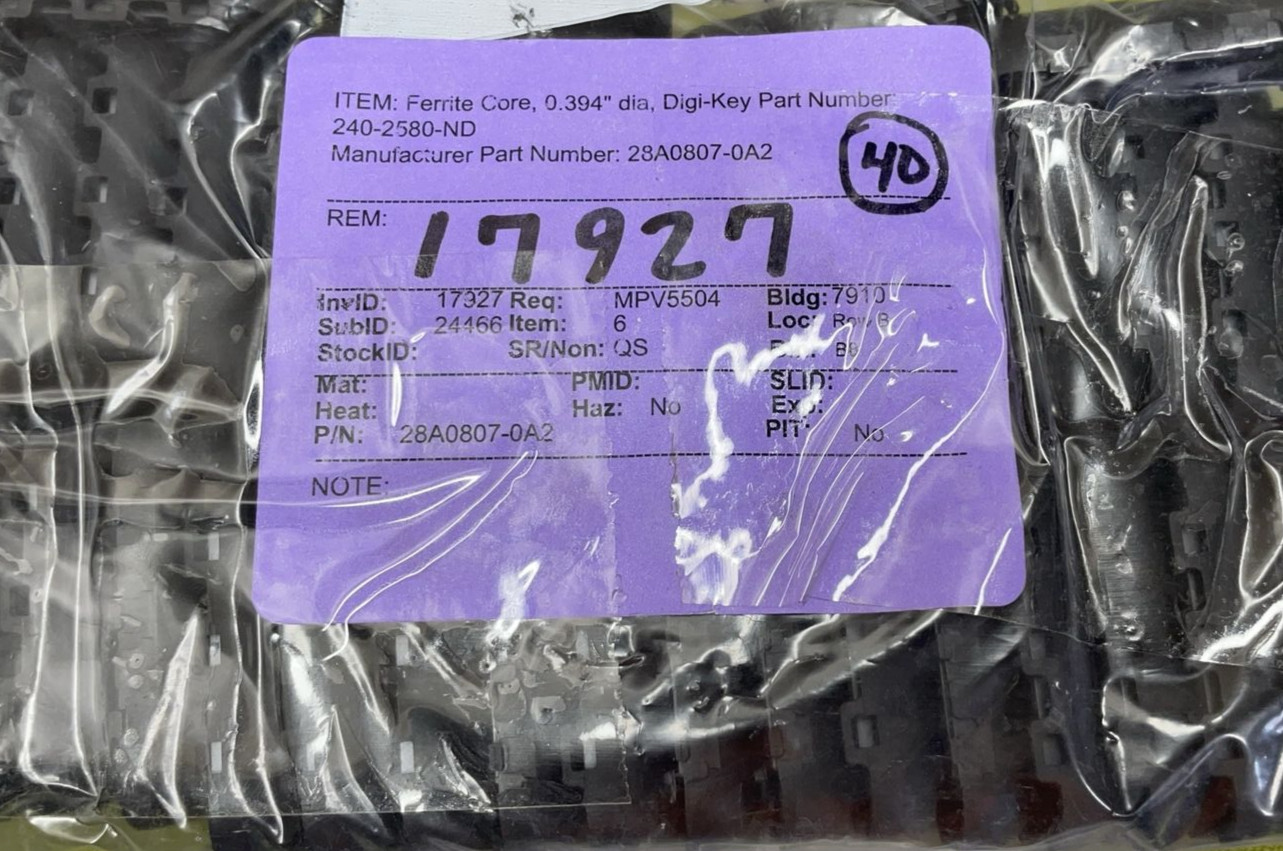Ferrite Core, Large lot of multiple sizes. Please see the description.