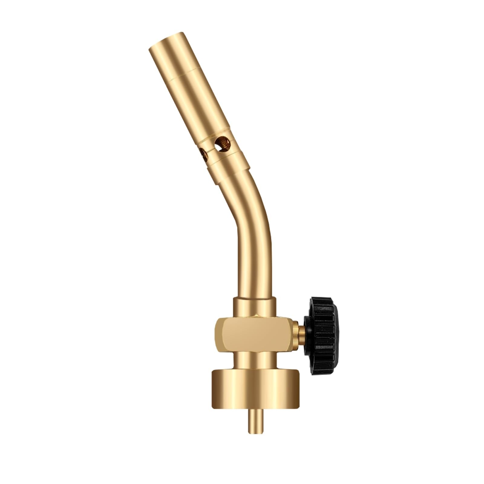 Propane Torch Head, Manual Start Solid Brass Brazing Torch Fuel by Propane CGA60