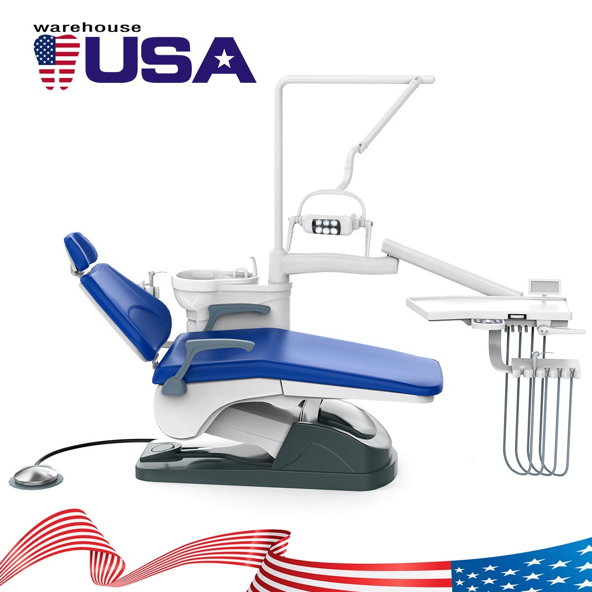 Dental Unit Surgery Chair Computer Controlled DC Motor&Stool TJ2688-A1 110V