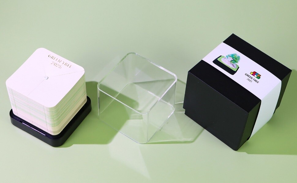 3D Art Calendar Memo Pad 2024, Creative Time Piece Calendar Sakura Tree Rip Away