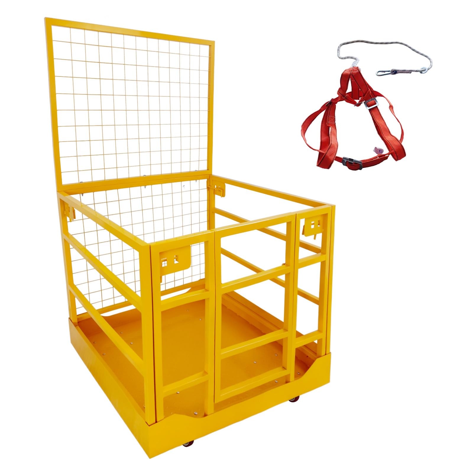 ✅43 x 45 inches Forklift Safety Cage Forklift Basket 1400 lbs Capacity Safety