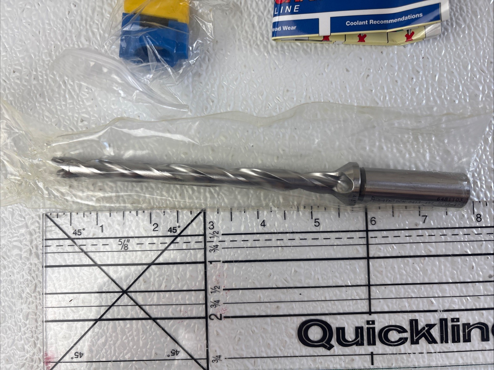 Iscar .413″ Coolant Thru Indexable Drill 5/8″ Shank DCN 0413-496-063R-12D