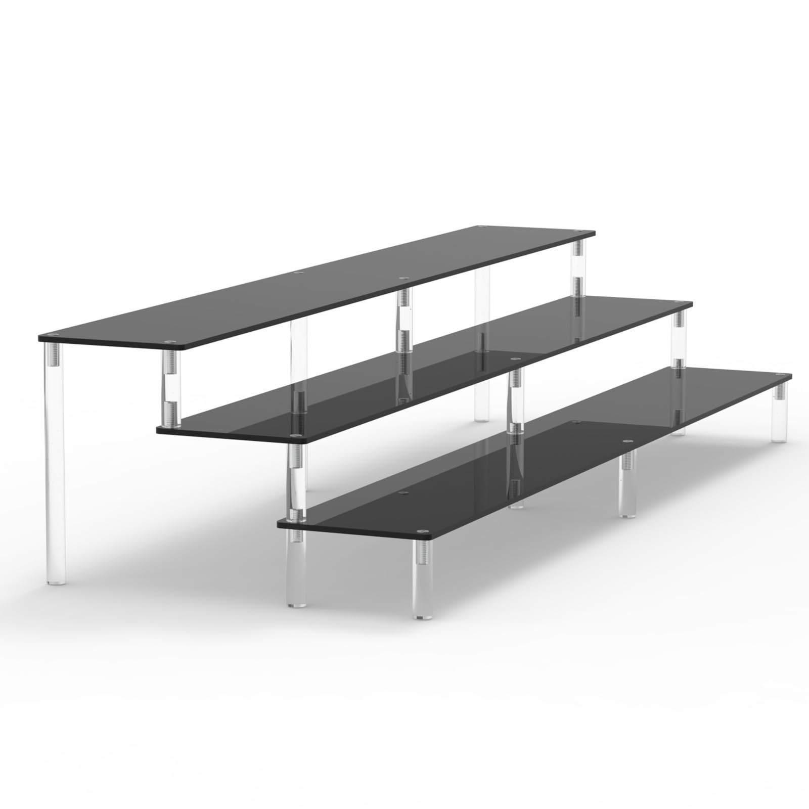 15 3/4 inch Acrylic Riser Black Display Risers Stand Large Collection Organiz…