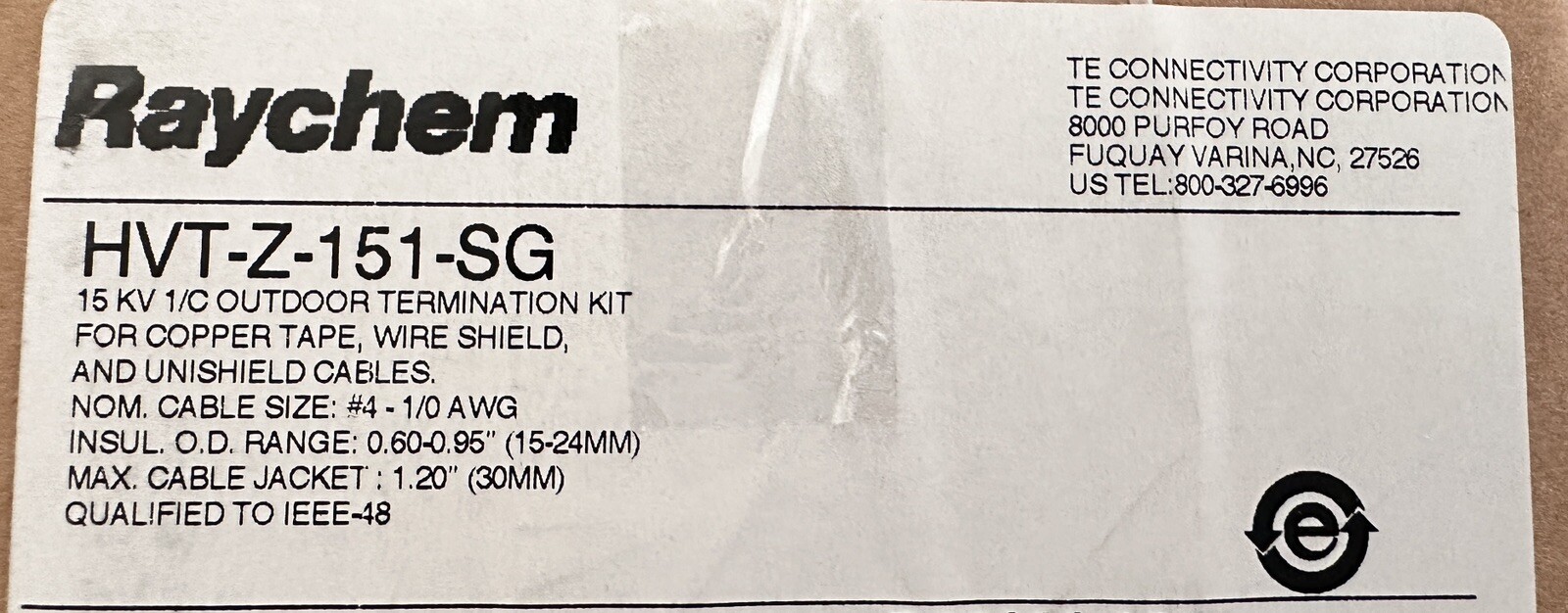 RAYCHEM HVT-Z-151-SG HV TERMINATION (KIT 3 tips) D05683-000 New 2024.