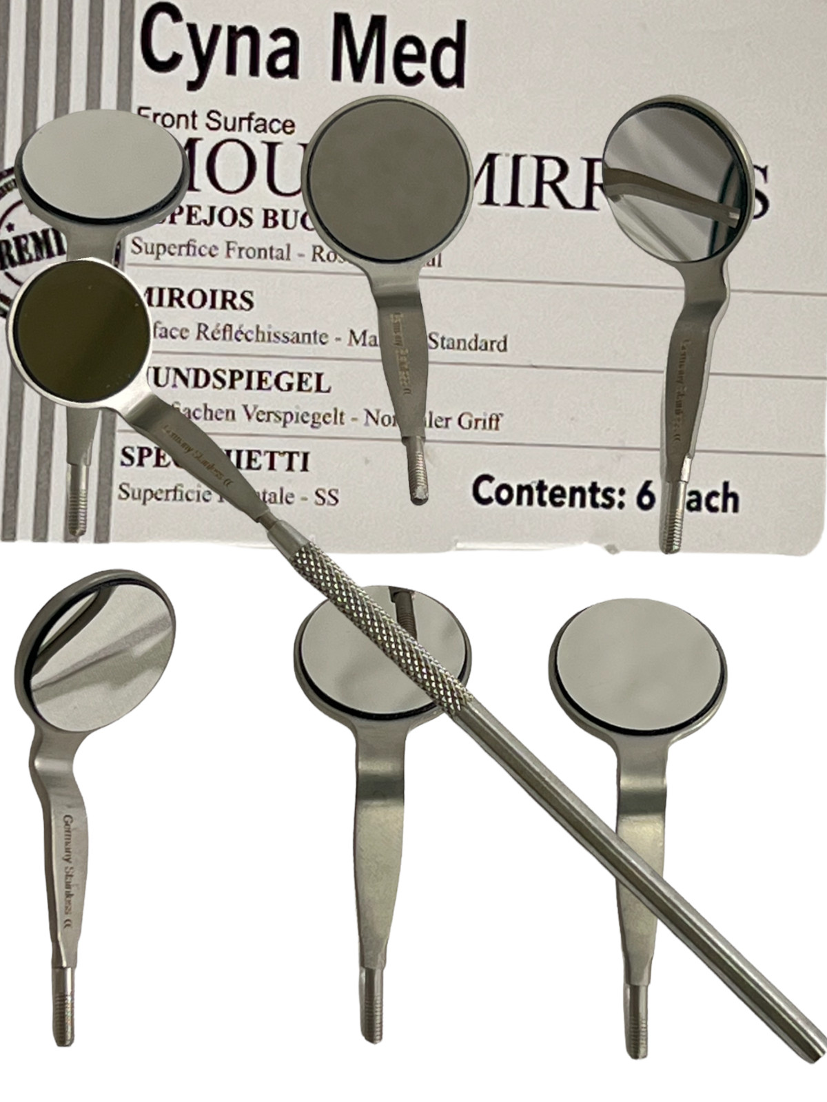 New Premium 6 x Dental Mouth Mirror Double Sided #05 Surgical Dental Instruments