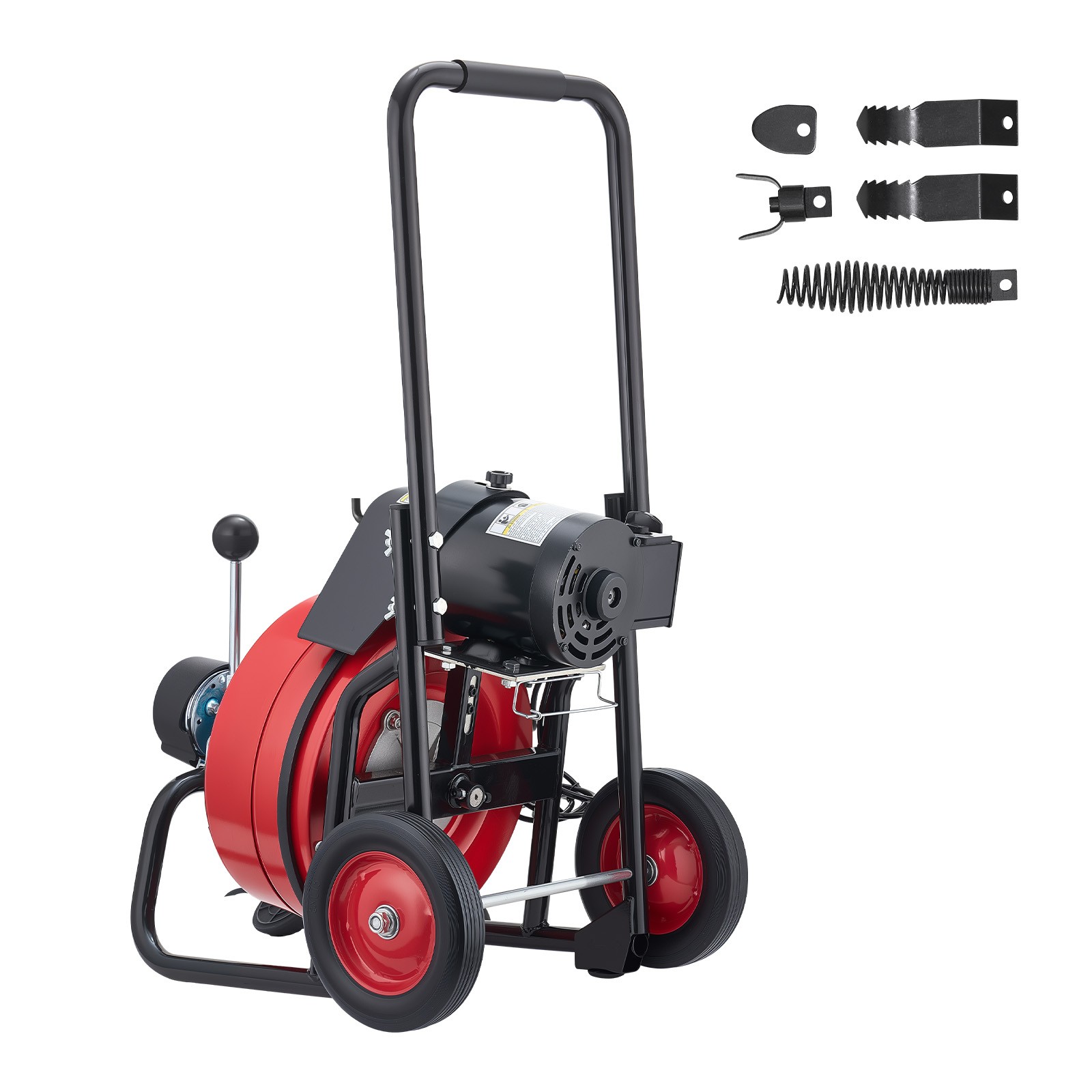 Uimoso Electric Drain Cleaning Machine with 100 FT x 1/2 In Cable and Auto Feed