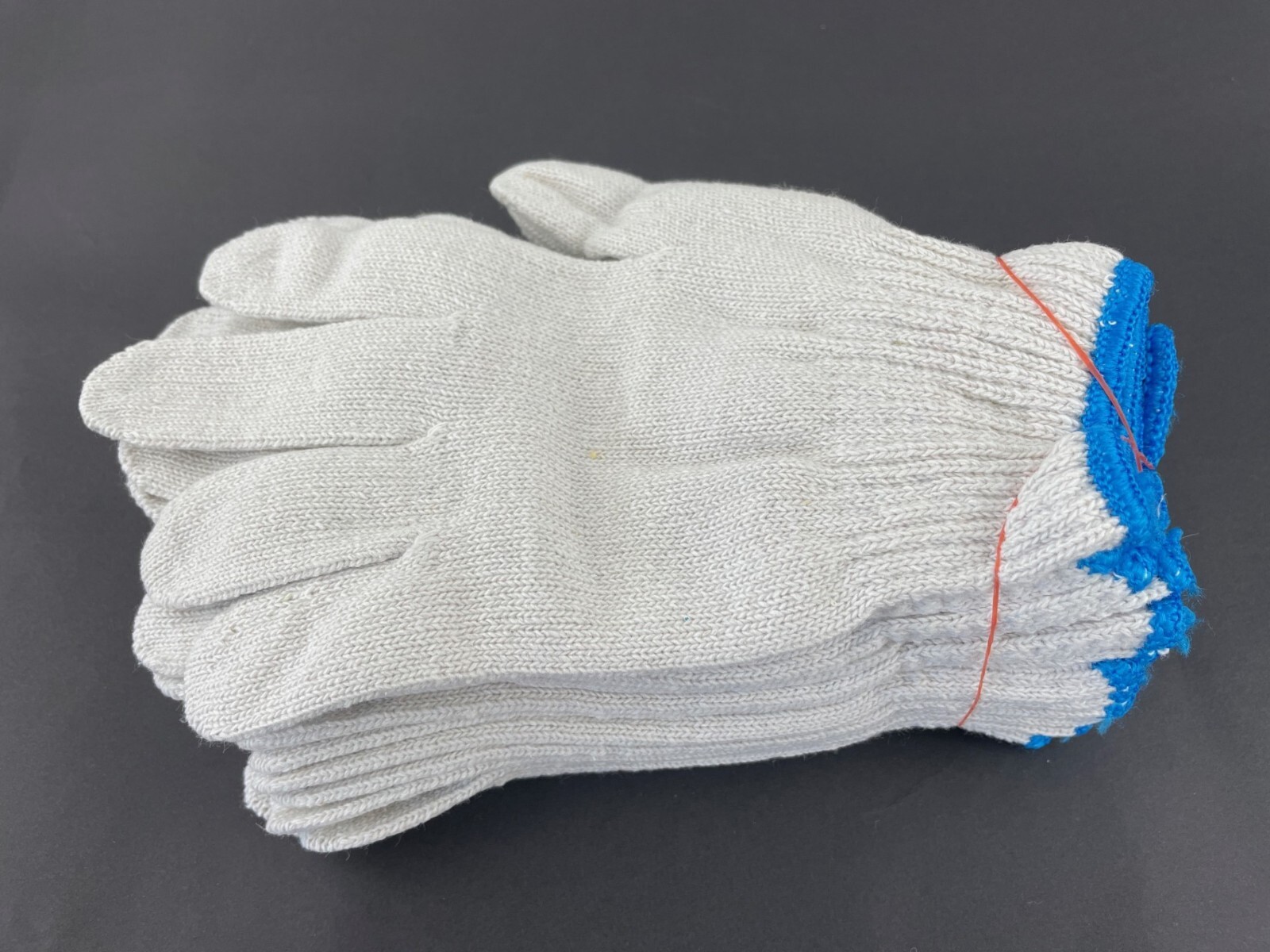 12 Pack Natural White String Grip Knit Cotton Work Gloves, XS/Small/Medium/Large