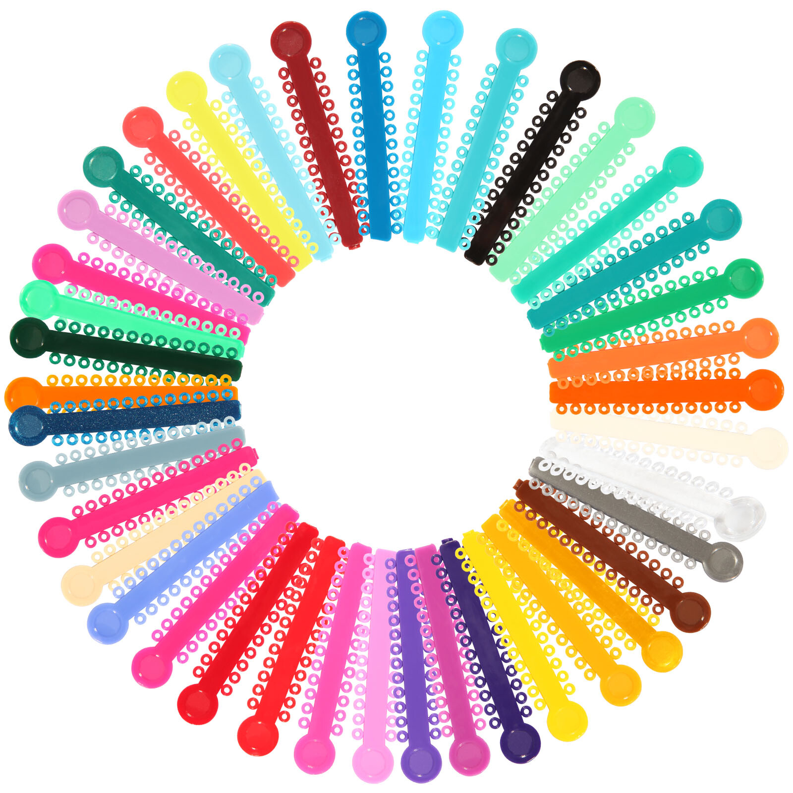 Sale Orthodontic Braces Ligature Ties Elastic Rubber Bands 43 Color 1040Pcs