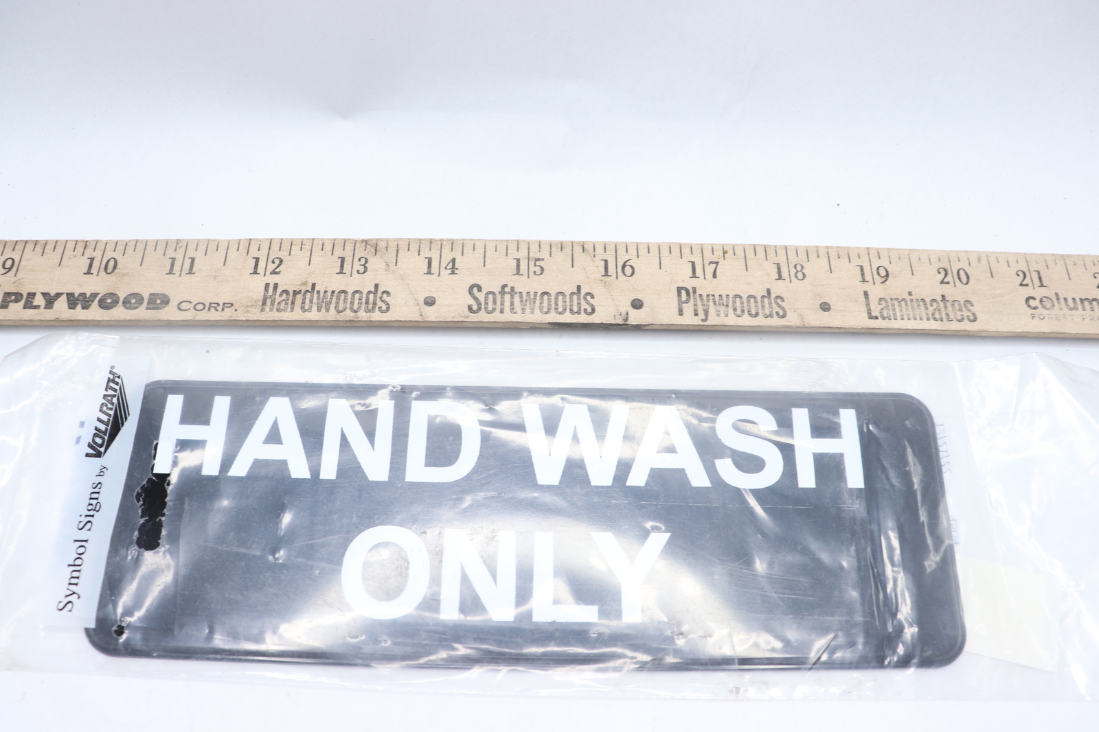 Vollrath Hand Wash Only Sign 3″ x 9″ 4504