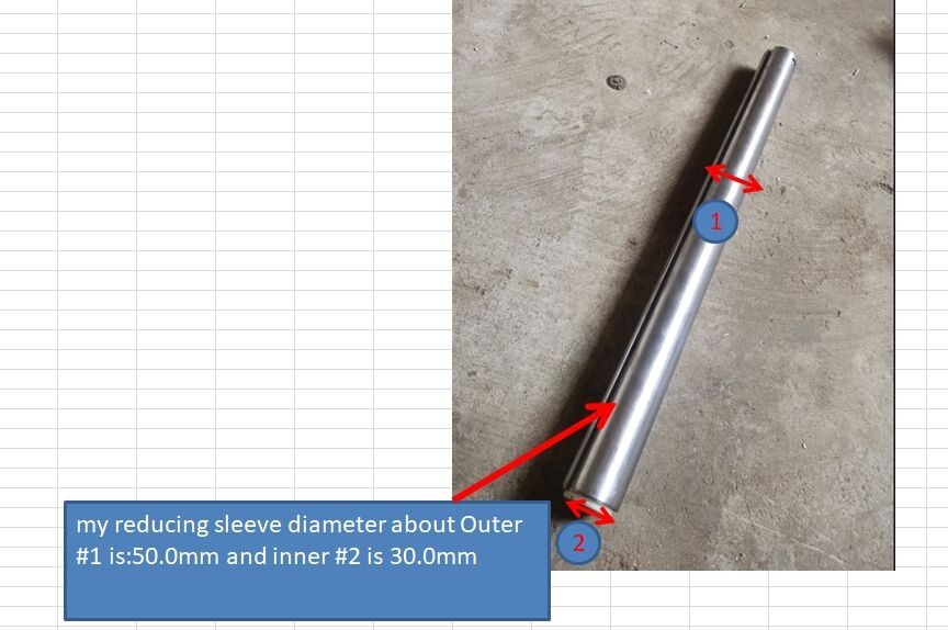 1pc 1000.0mm length Boring bar fits 50.0mm boring Machine/Welder Excavator