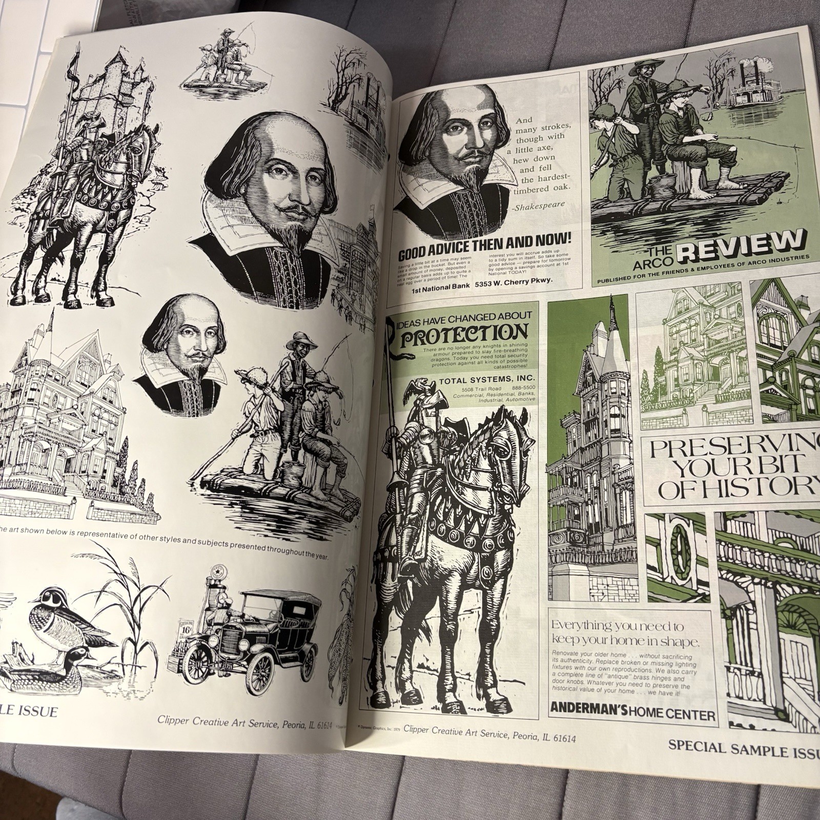 1970s Graphic Clipper Creative Arts Special Sample Issue Color Large Clip Art