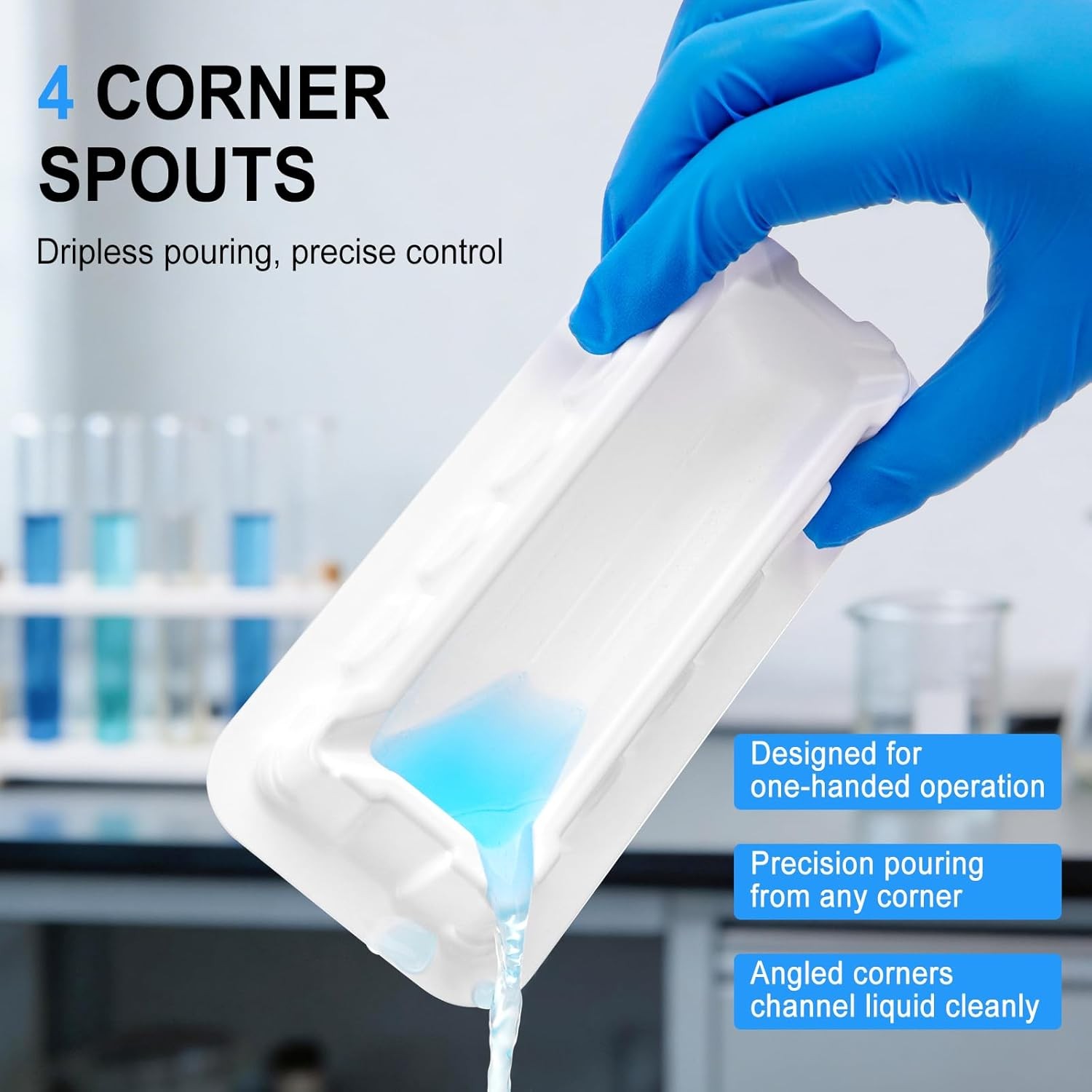 100 Pcs 25mL Reagent Reservoir Non-Sterile for 8-Channel Pipettes Dual-Sided US