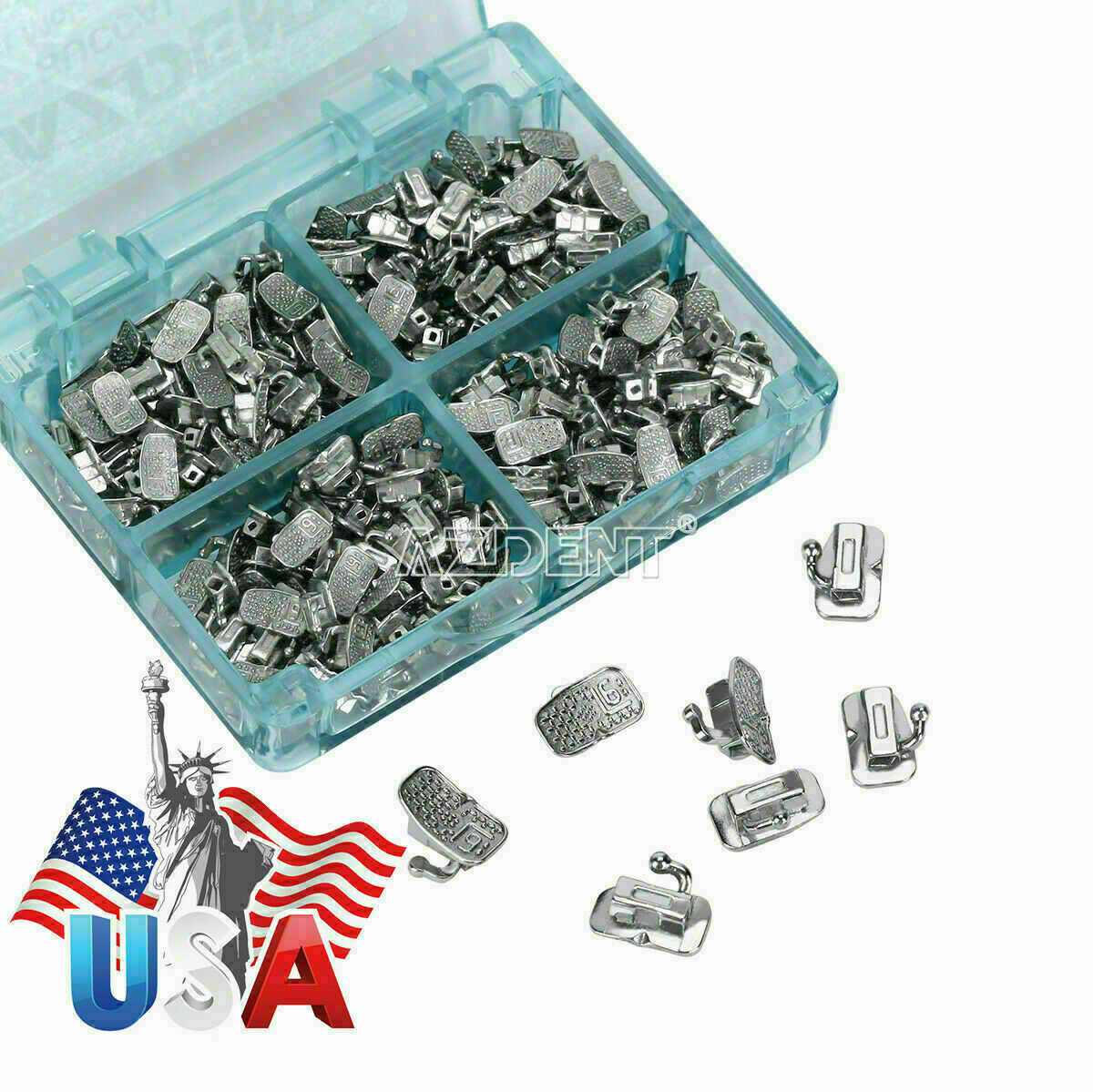 50sets Dental Orthodontic Bondable Buccal Tubes 1st Molar Mono Non-Conv 200pcs