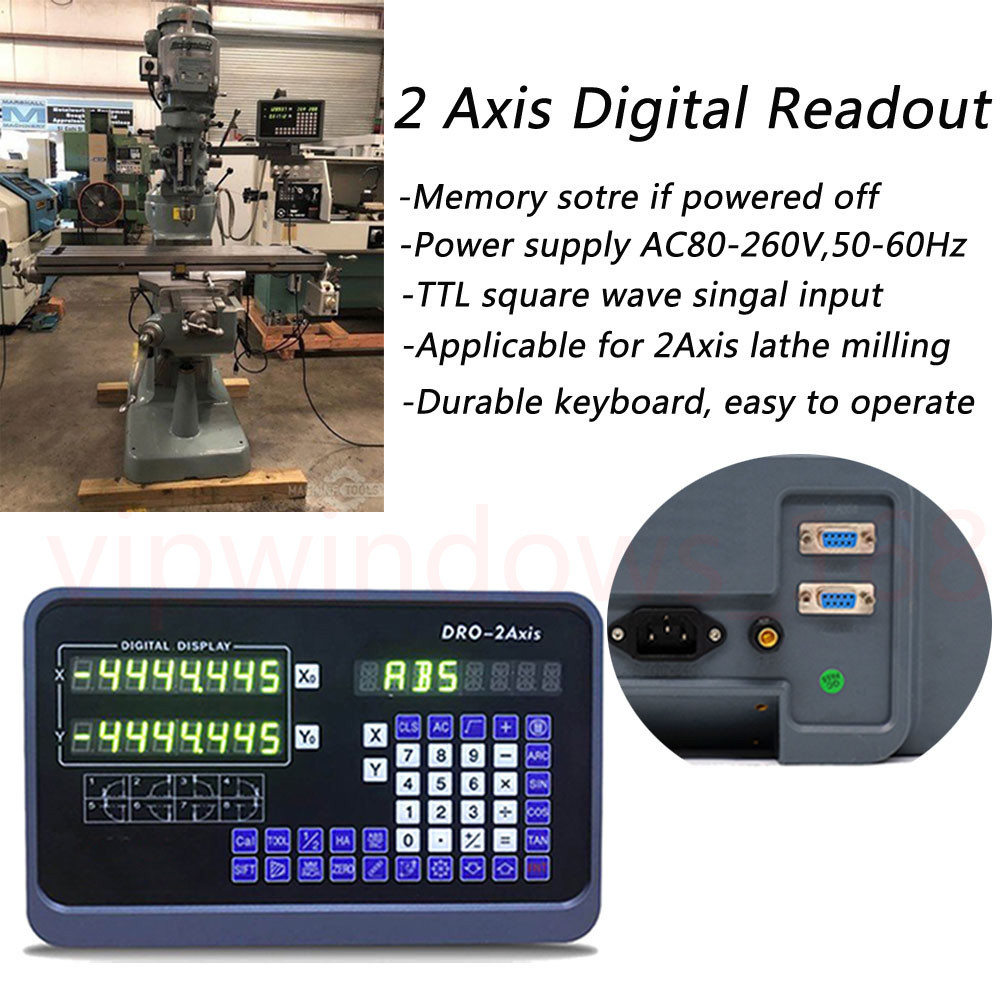 2Axis DRO 12″ 36″ Linear Scale Digital Readout Display Bridgeport 9X42 Table,US