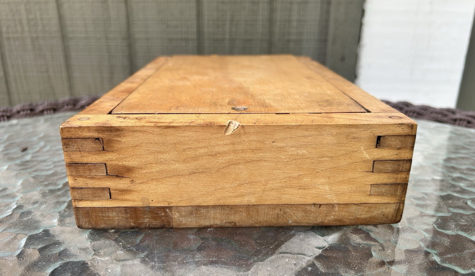 Vtg Hand Made Letterpress Lidded Box for Small Letters Numbers Metal Dividers