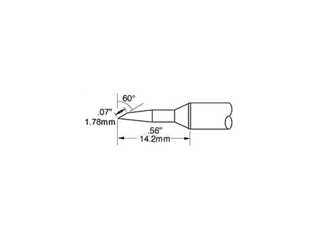 Metcal STTC-547 Cartridge, Bevel, 1.78mm (0.07 In), 60 Deg