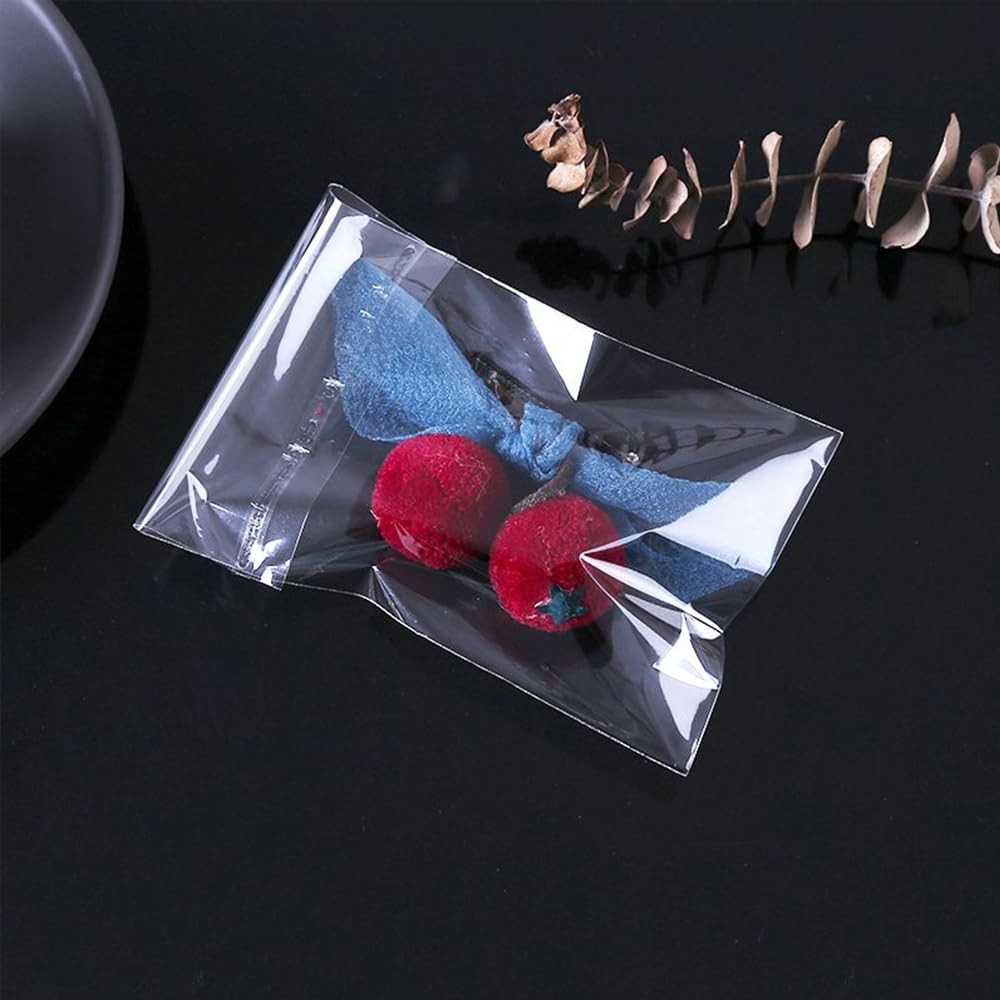 100 Pack Small Crystal Clear Resealable Cellophane Cello Bags Candy 3×4 Inch