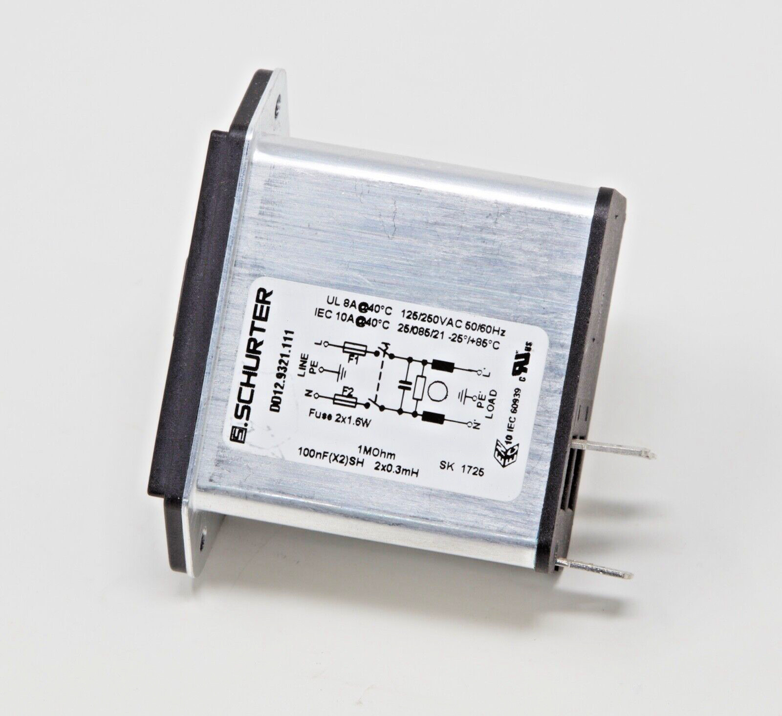 Schurter DD12 Power Entry Module DD12.9321.111 w/ Fuses & Drawer FACTORY TAKEOFF