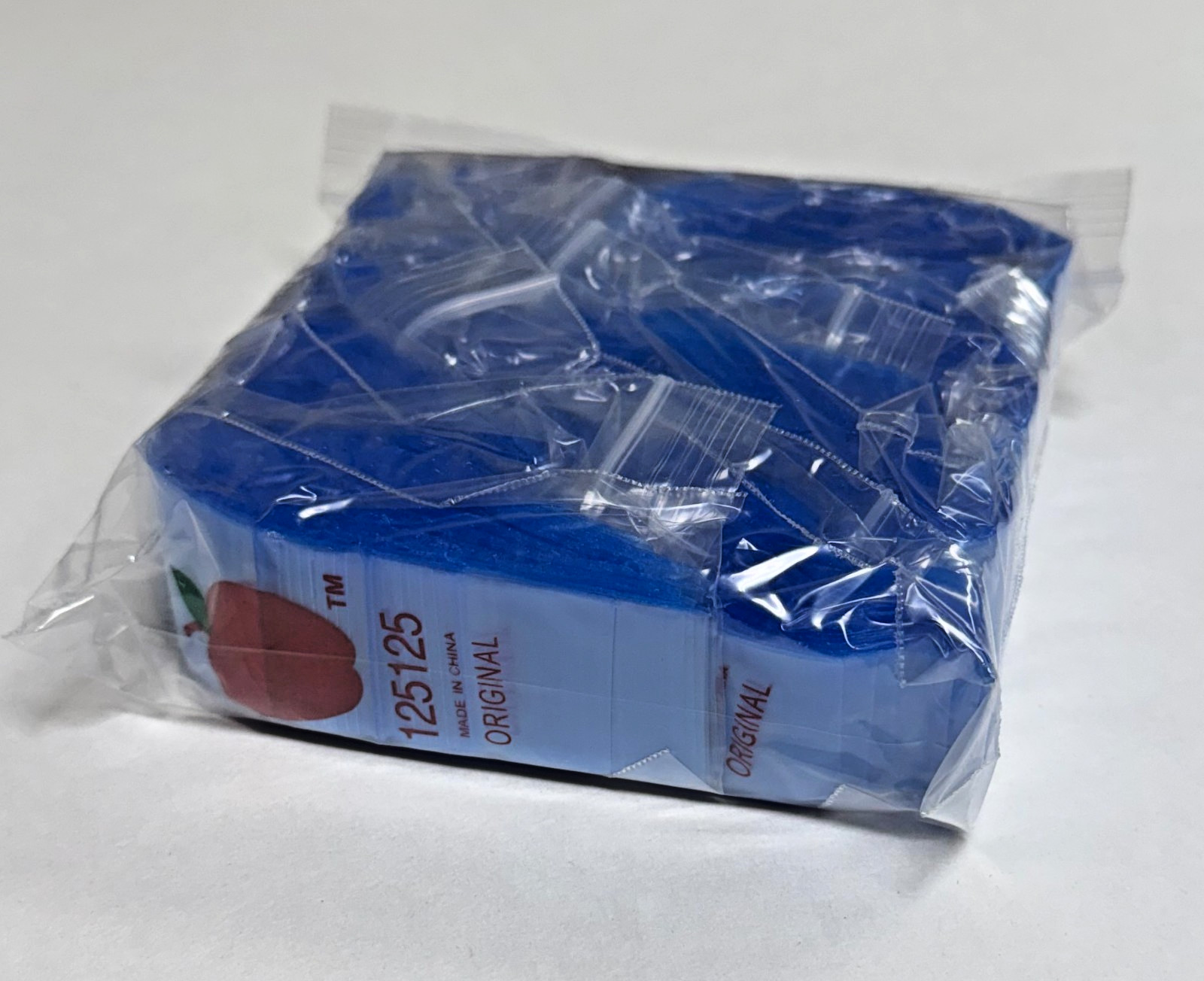 Apple Mini Zip Resealable Bags 1-1/4″ x 1-1/4″ Blue Baggies 125125 1000ct. NEW