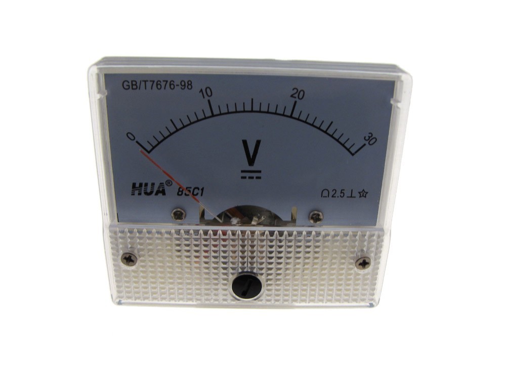 DC 30V Analog Needle Panel DC Voltage Voltmeter 85C1