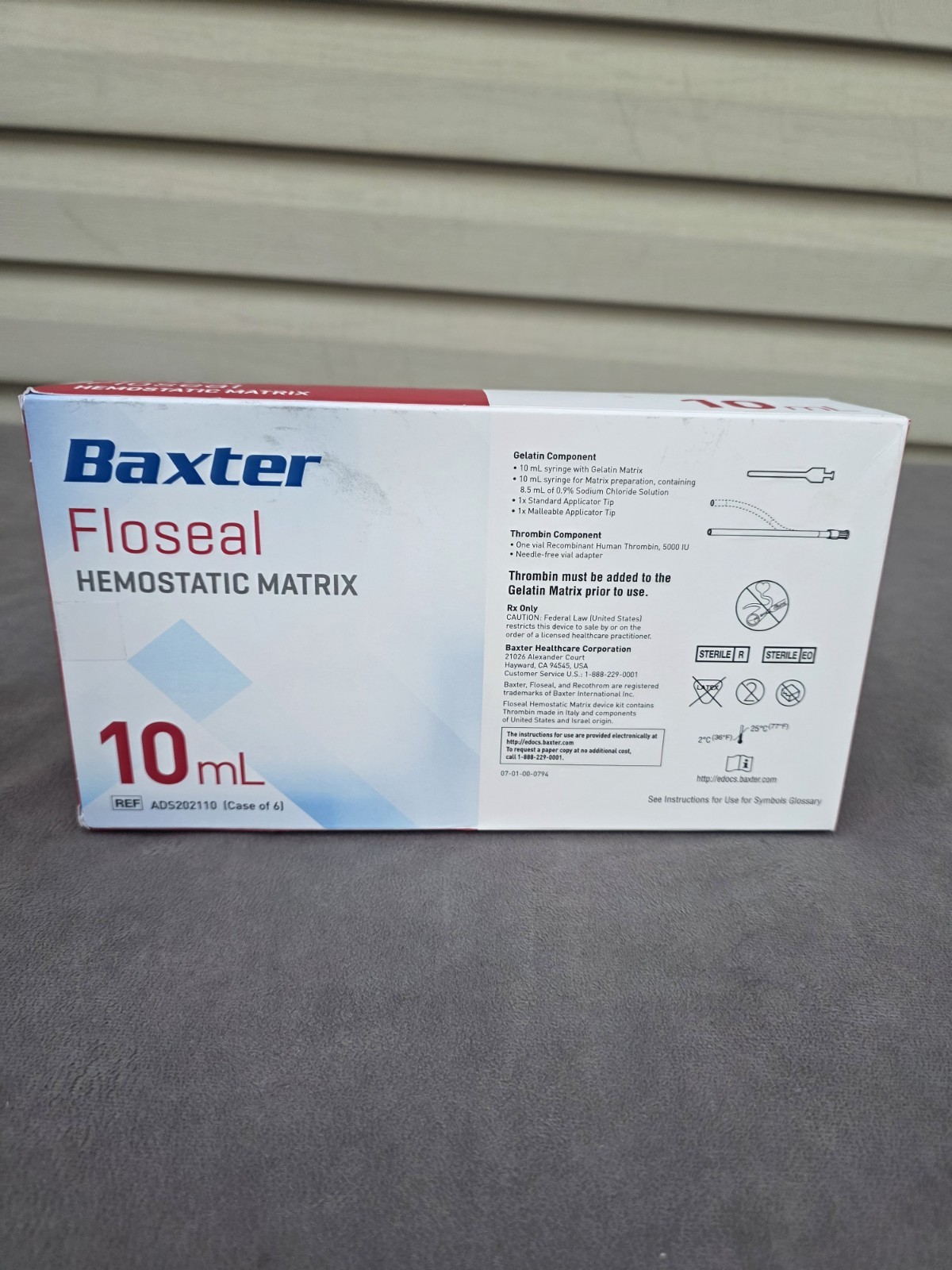 Baxter Floseal Hemostatic Matrix 10mL, Sealed Box EXP: 08/2027 ADS202110