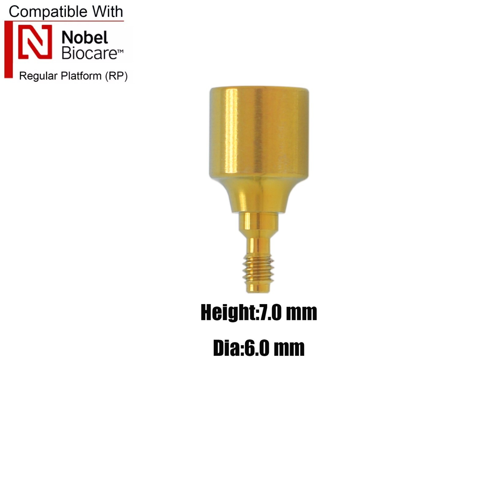 US 5Pcs Dental Healing Cap Abutment RP/NP Compatible Nobel Active ∅3.6 ∅5.0 ∅6.0