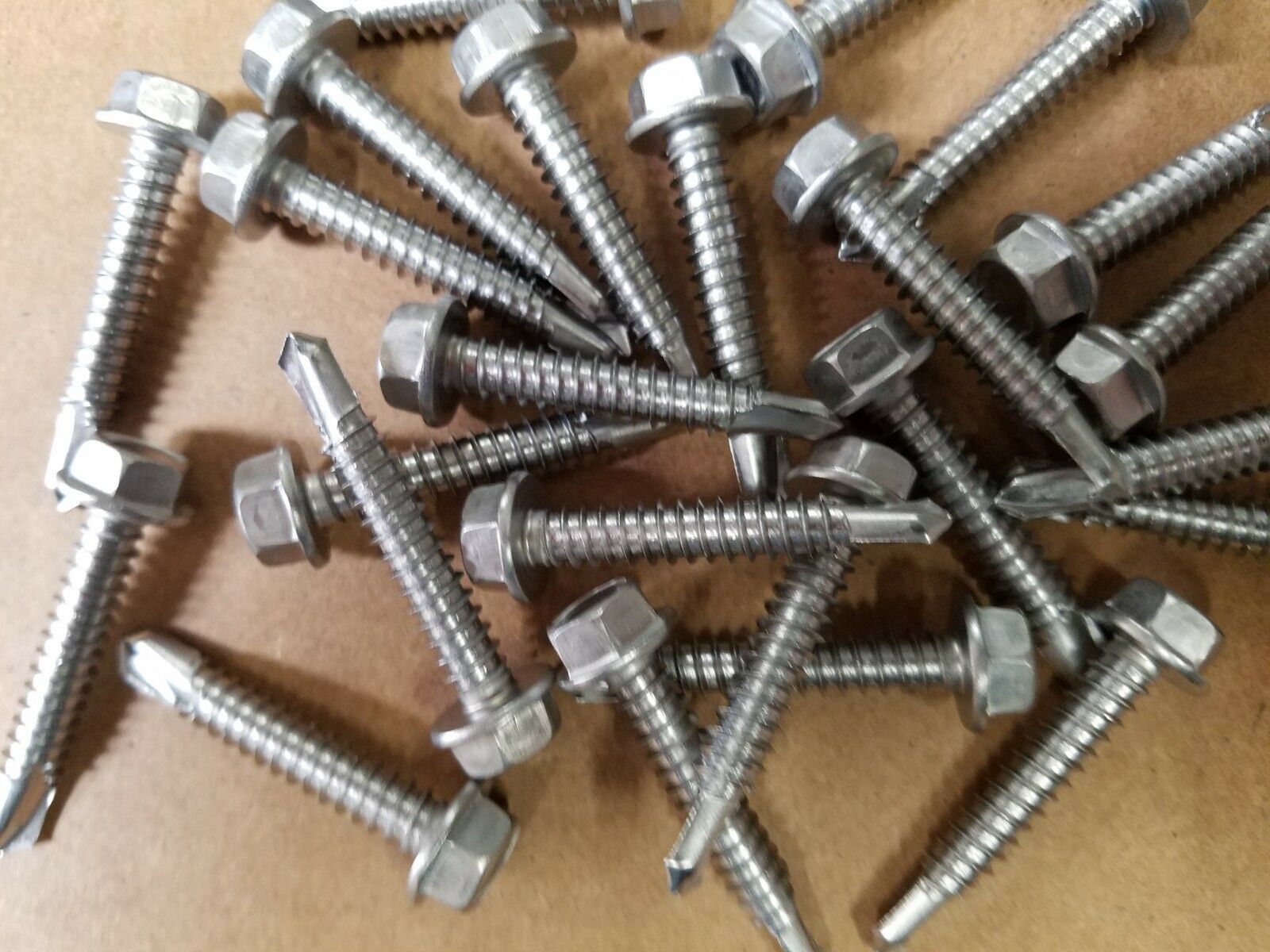 1/4″-14 X 1″ Unslotted Hex Washer Head Tek Screw 410 Stainless Steel