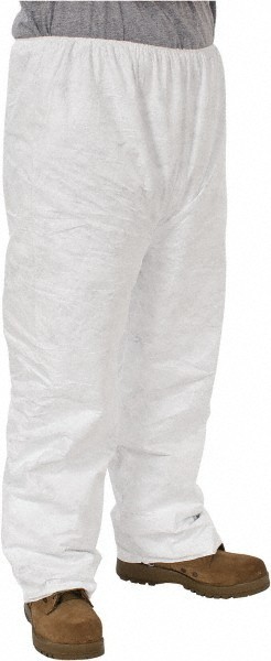 DuPont Tyvek 400 Disposable Pants, White, Protective Workwear, Medium, 50 ct.