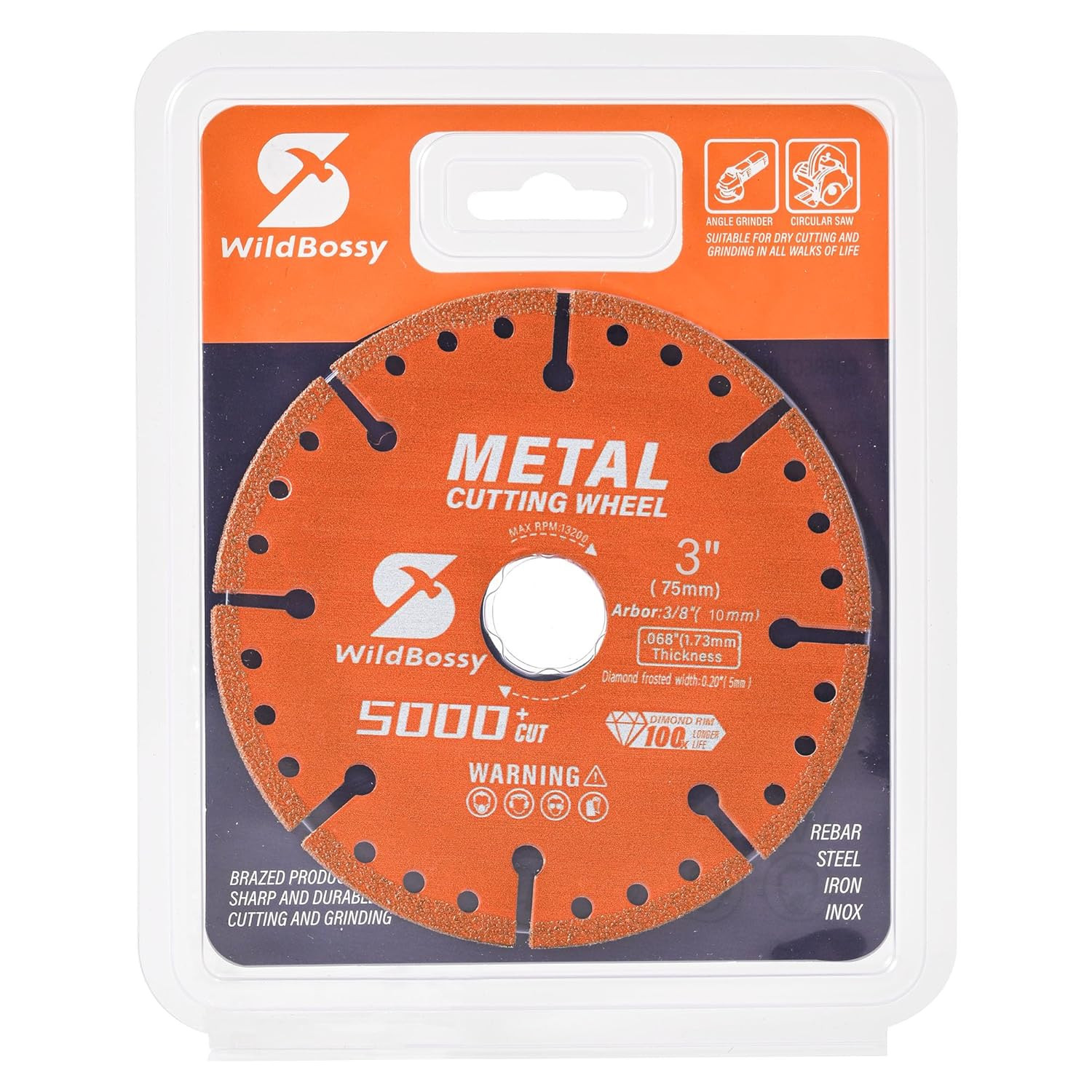 Diamond Cutting Wheel 3 Inch with 3/8″ Arbor Hole, Metal Cut off Disc with 5000+