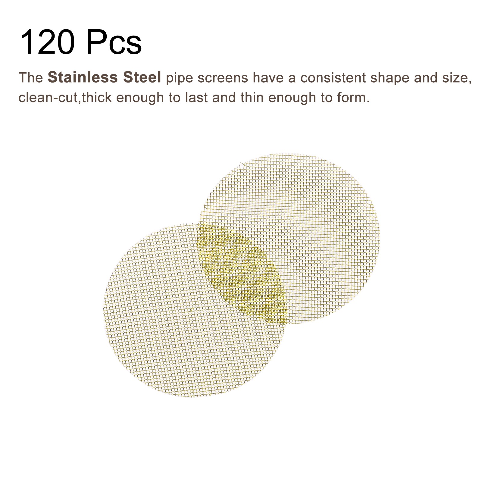 Pipe Screen Brass Screens, 1 Inch(25.4mm) Diameter for Pipe Filter, Pack of 120