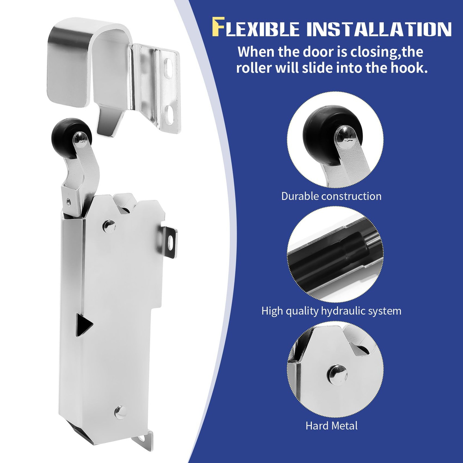 1-10X FOR KASON 1094 SURECLOSE HYDRAULIC DOOR CLOSER WITH FLUSH TO 3/4 INCH HOOK
