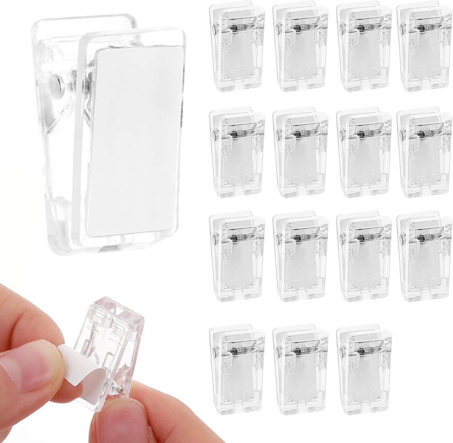 15 Pcs Tapestry Hanging Clips, Self-Adhesive Spring Clips for Poster, Blanket, S