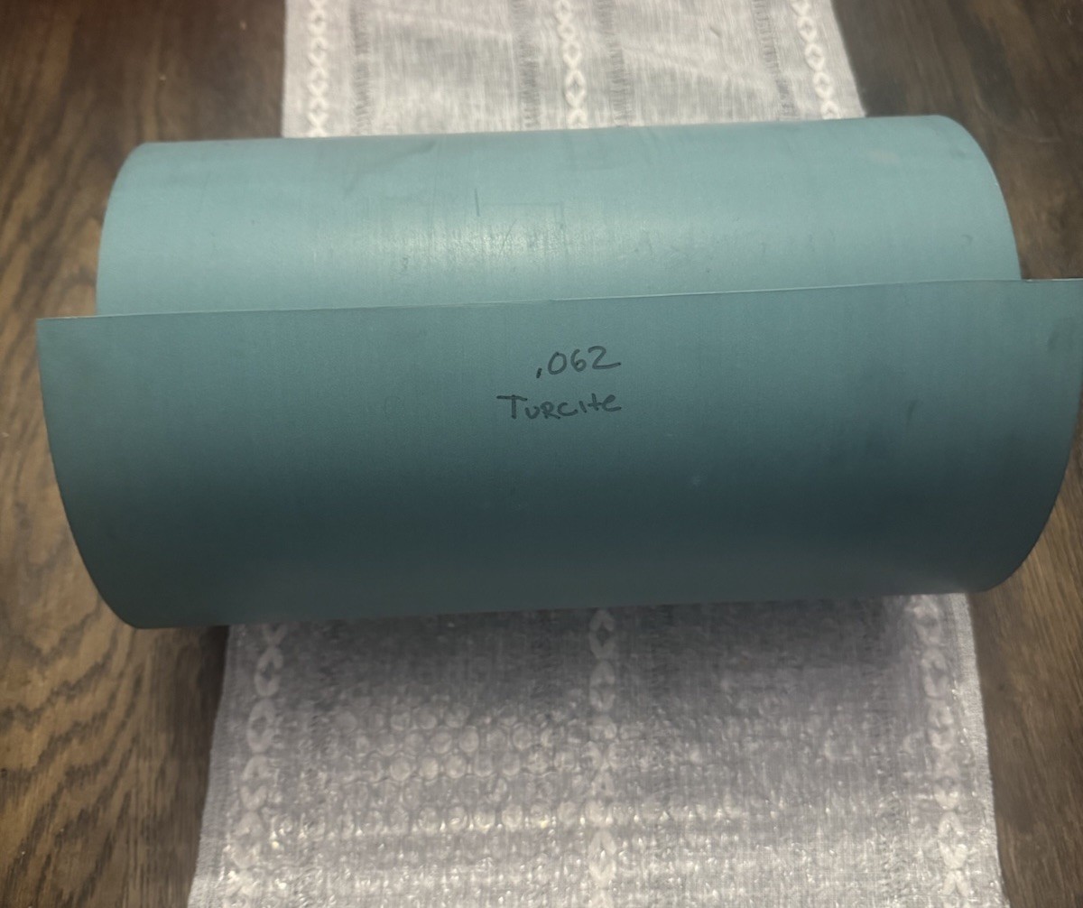 Turcite B Sheet green 0.062 Thick X 12”Inch Wide X 1” Inch Long Sold Liner Inch