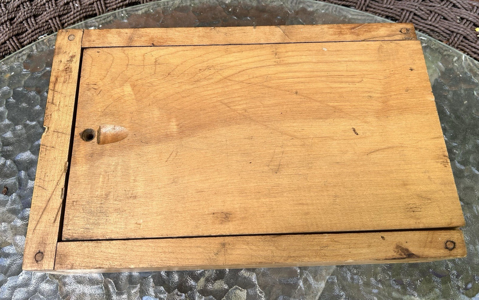 Vtg Hand Made Letterpress Lidded Box for Small Letters Numbers Metal Dividers