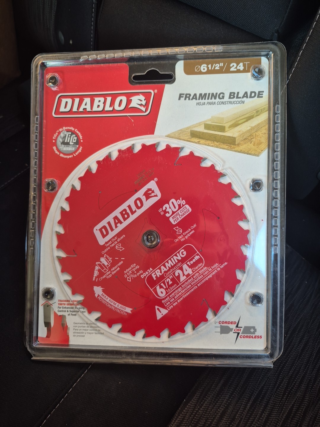 Diablo D0624X 6-1/2″ 24-Tooth Framing Saw Blade Corded Or Cordless NEW!!!