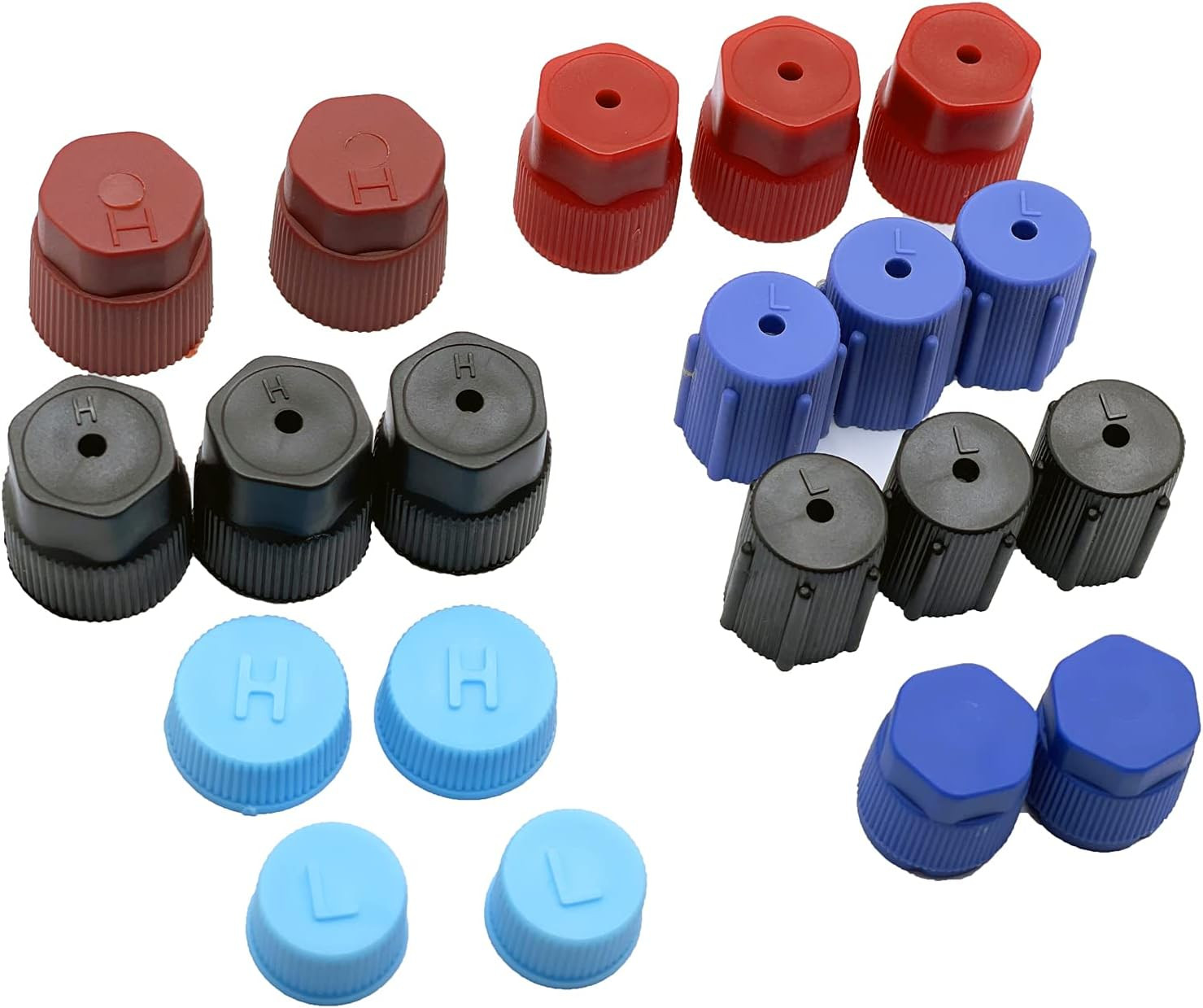20Pcs/Set R134A/R12 13Mm & 13.5Mm & 14Mm & 16Mm AC System Charging Port Caps