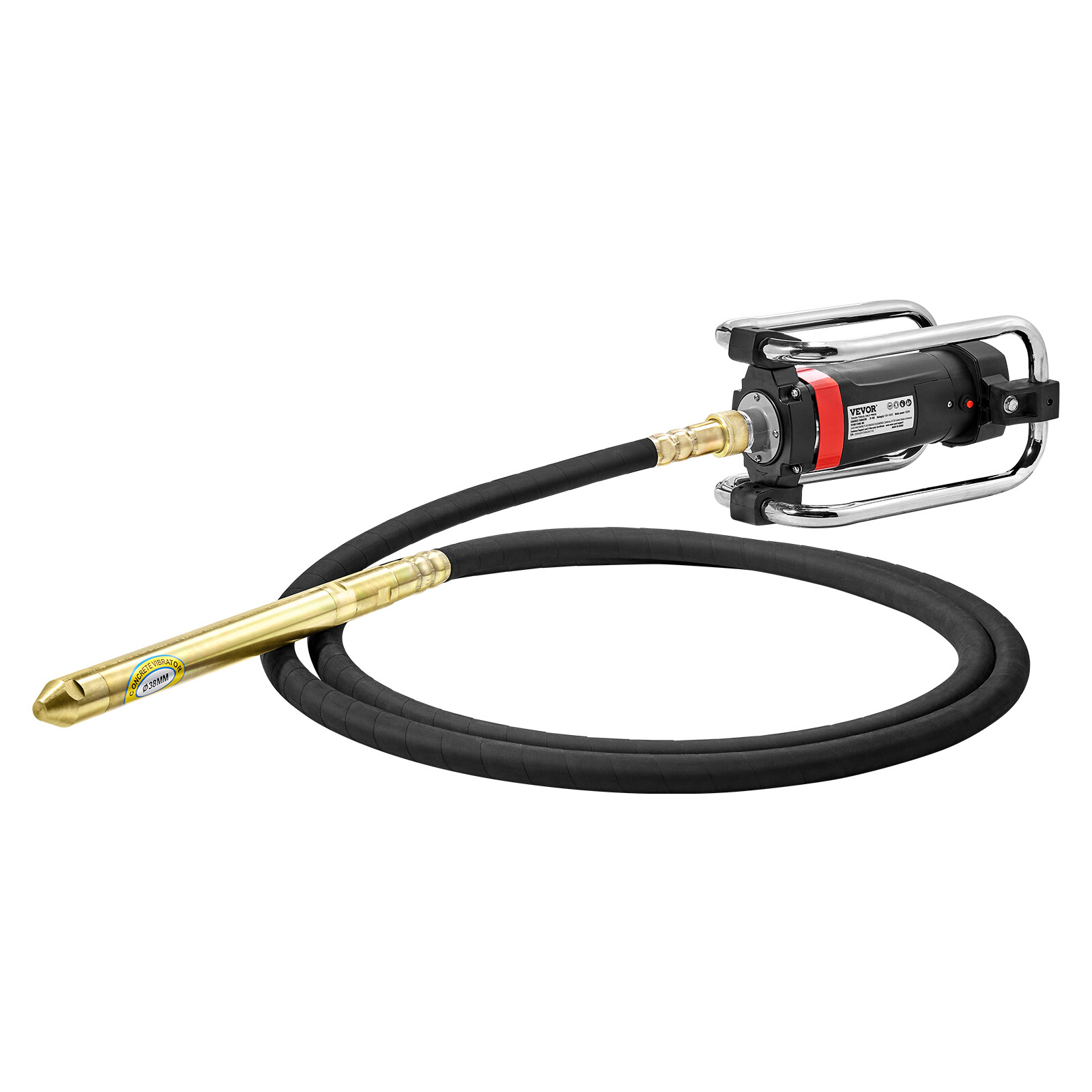 VEVOR Electric Concrete Vibrator 1500W 14-3/4 feet Poker to Remove Air Bubbles
