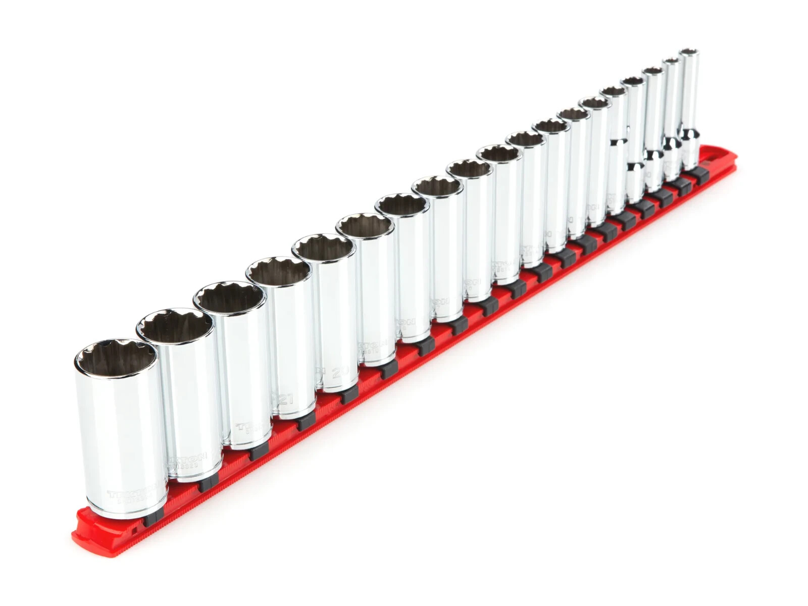 Tekton 3/8 Inch Deep 12 Point Socket Set, 19 Piece (6-24 Mm)