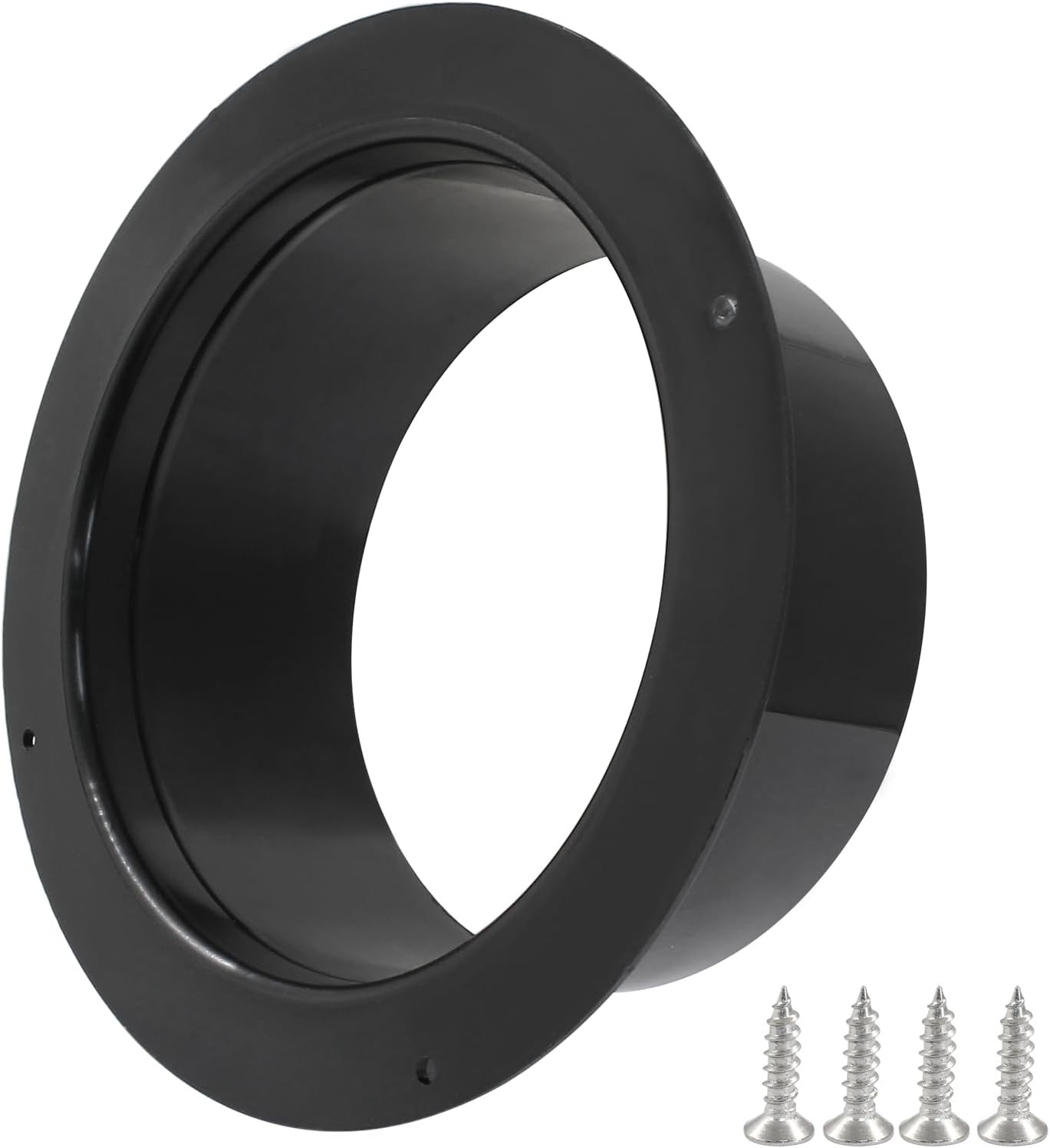 125mm/5 Inch Duct Connector Flange Black ABS Plastic Straight Pipe Flanges Duct