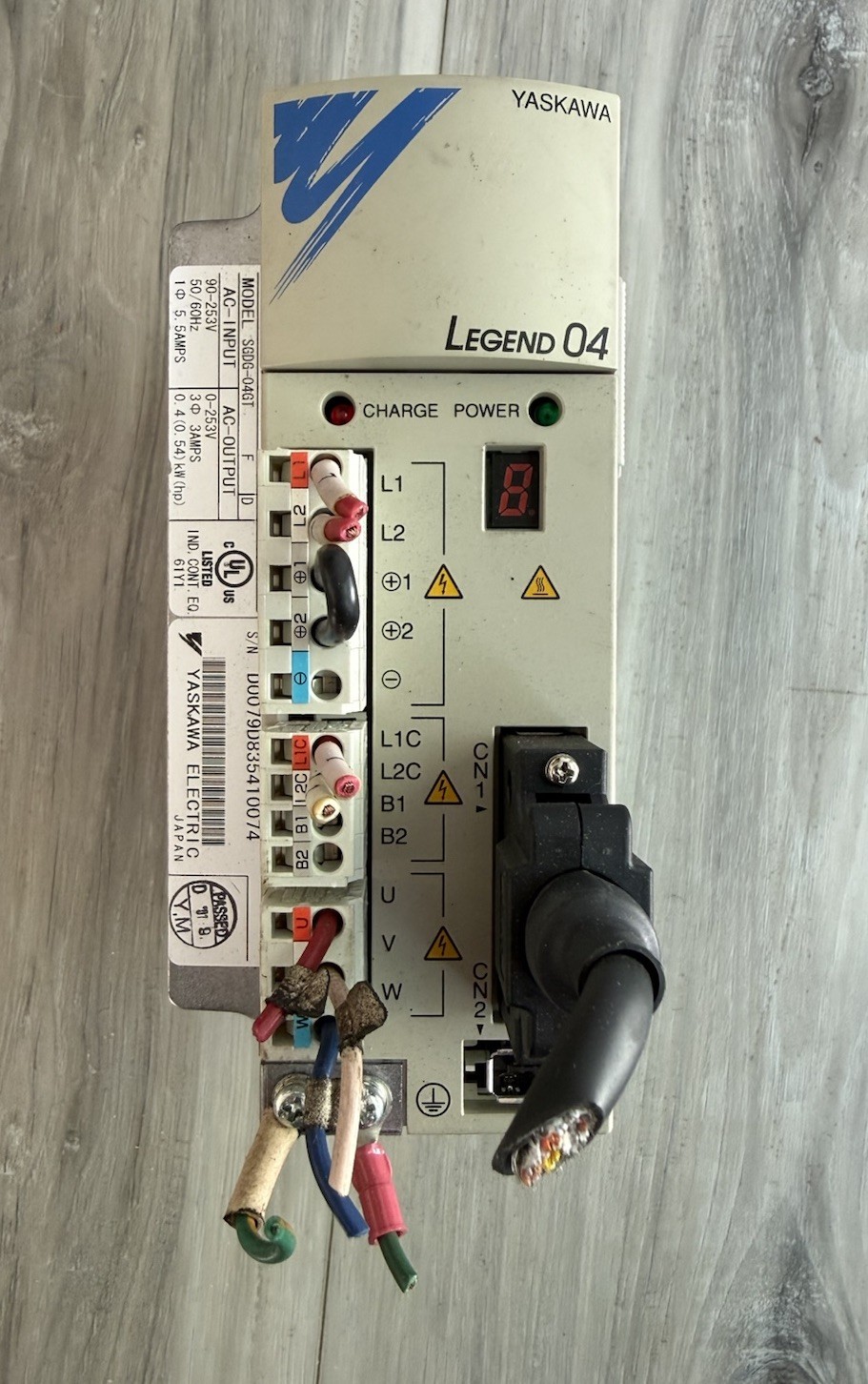 Yaskawa Legend 04 SGDG-04GT Servopack Drive Torque Amplifier