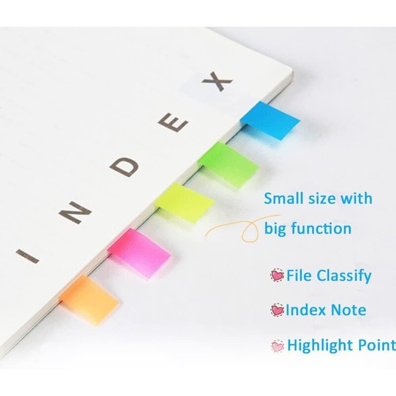 300PCS Sticky Index Tabs Transparent Page Markers Notes Annotation Labels Flags