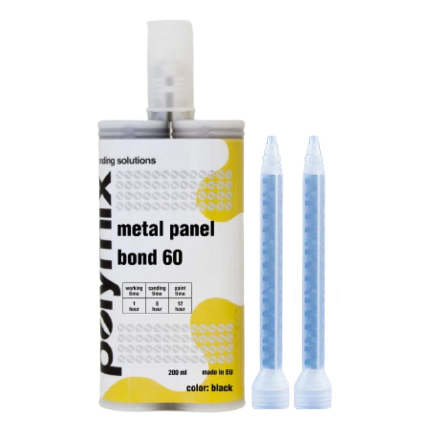 Polymix Metal Panel Bond 60 Adhesive 200ml Cartridge & Two Application Mixing…