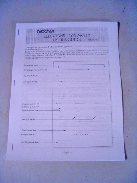 See Video on this Brother Model SX-4000 Electric Typewriter – Tested -Very Nice
