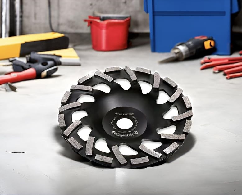7″ Diamond Grinding Wheels for Concrete or Masonry, 24 Turbo Segments, Angle