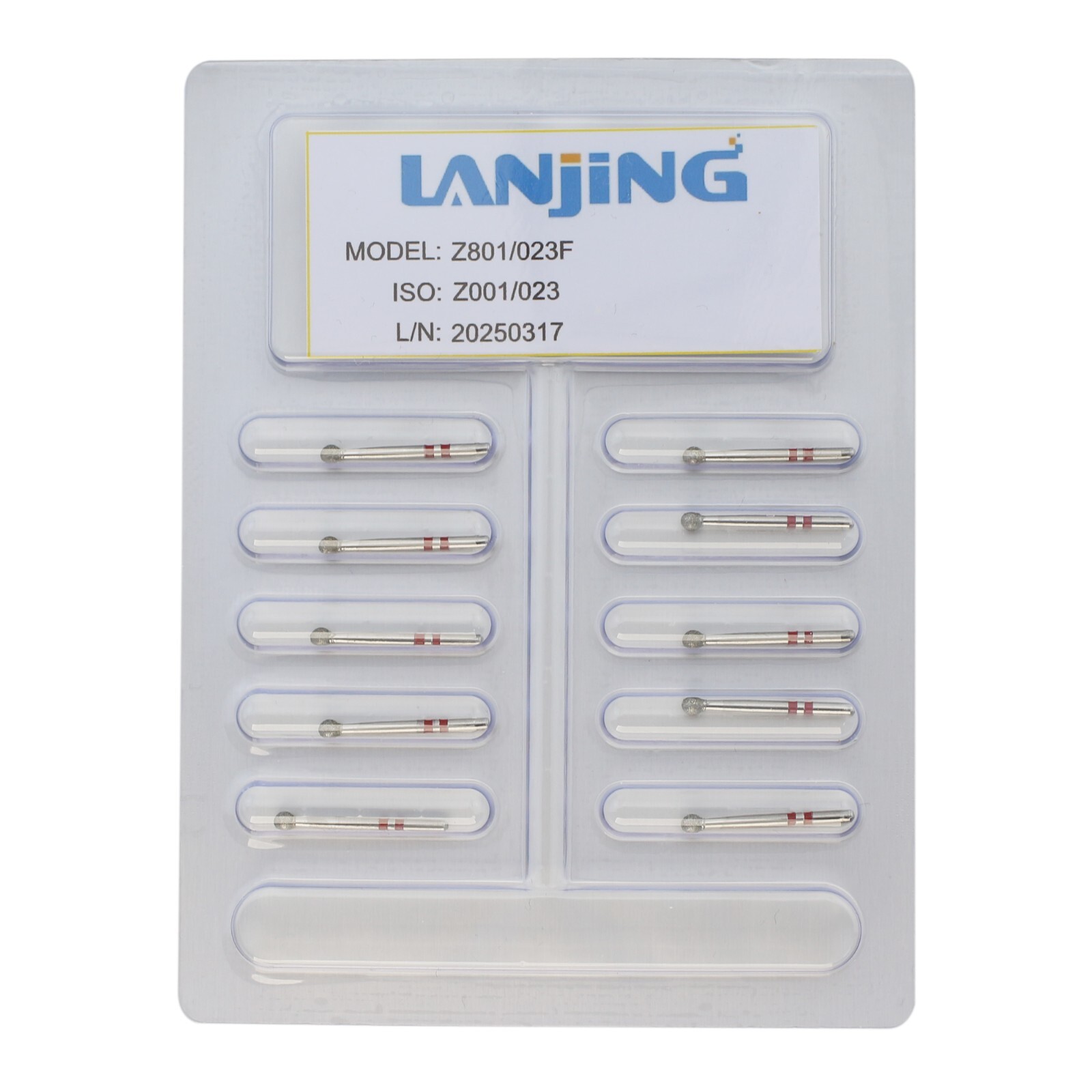 Dental Diamond Burs Round End Taper Football Round Ball Zirconia Adjustment 856