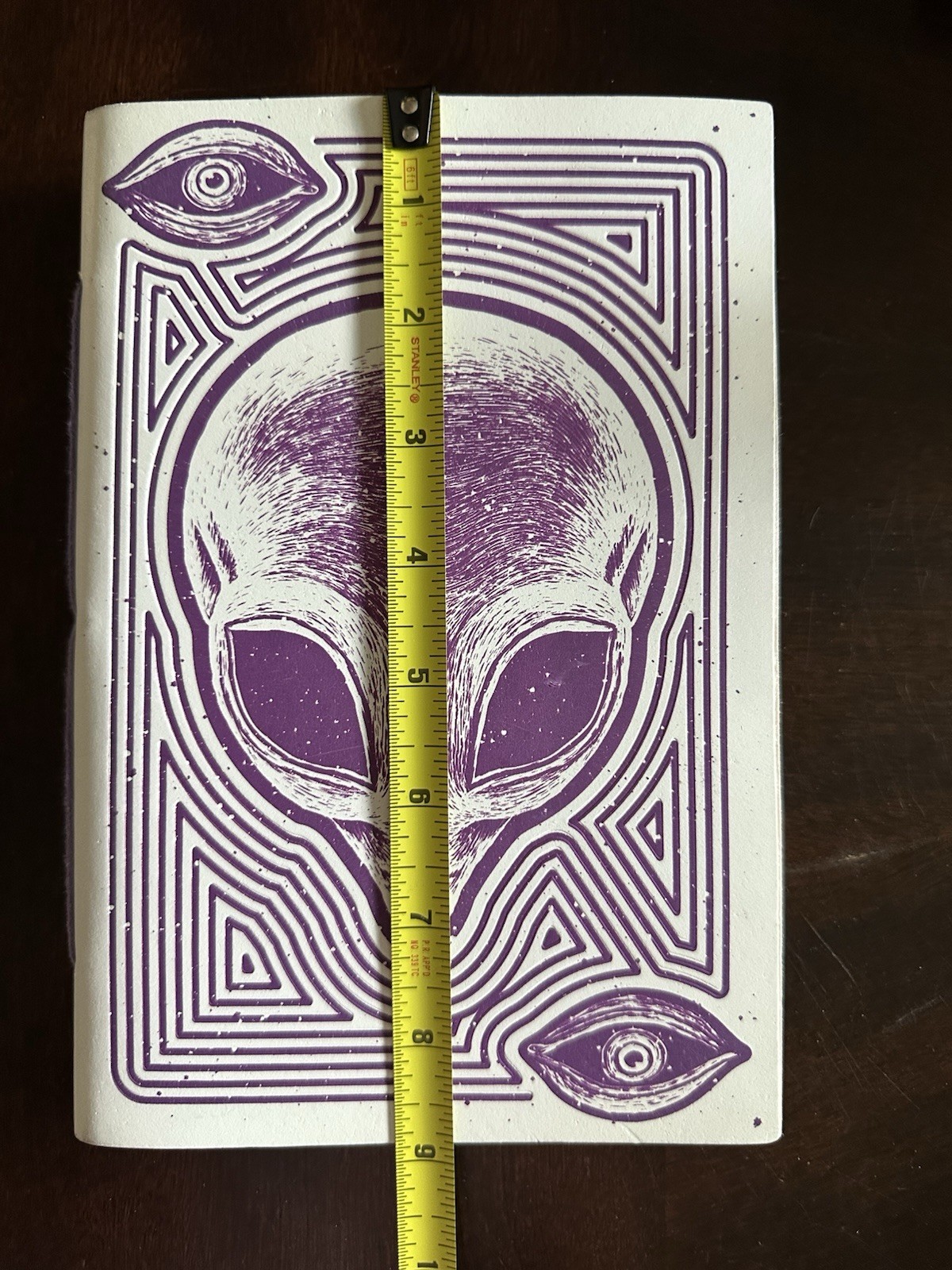 Earthbound Company Journal 9×6 Purple Alien Eyes Leather Notebook Made in India